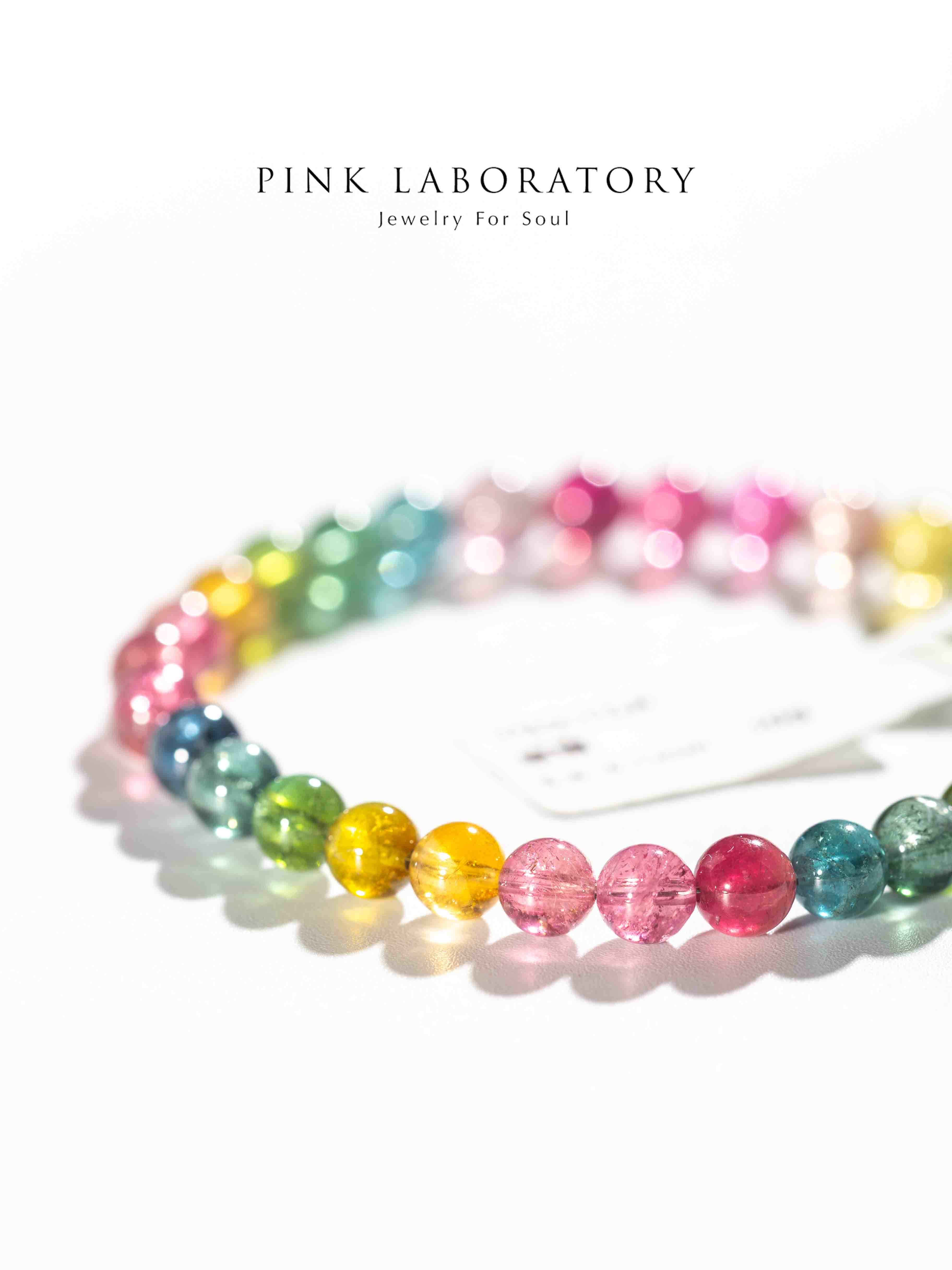 頂級彩虹糖果碧璽手鍊 | 一物一圖