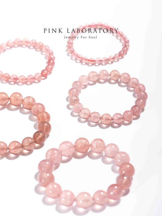 淺粉草莓晶手鍊