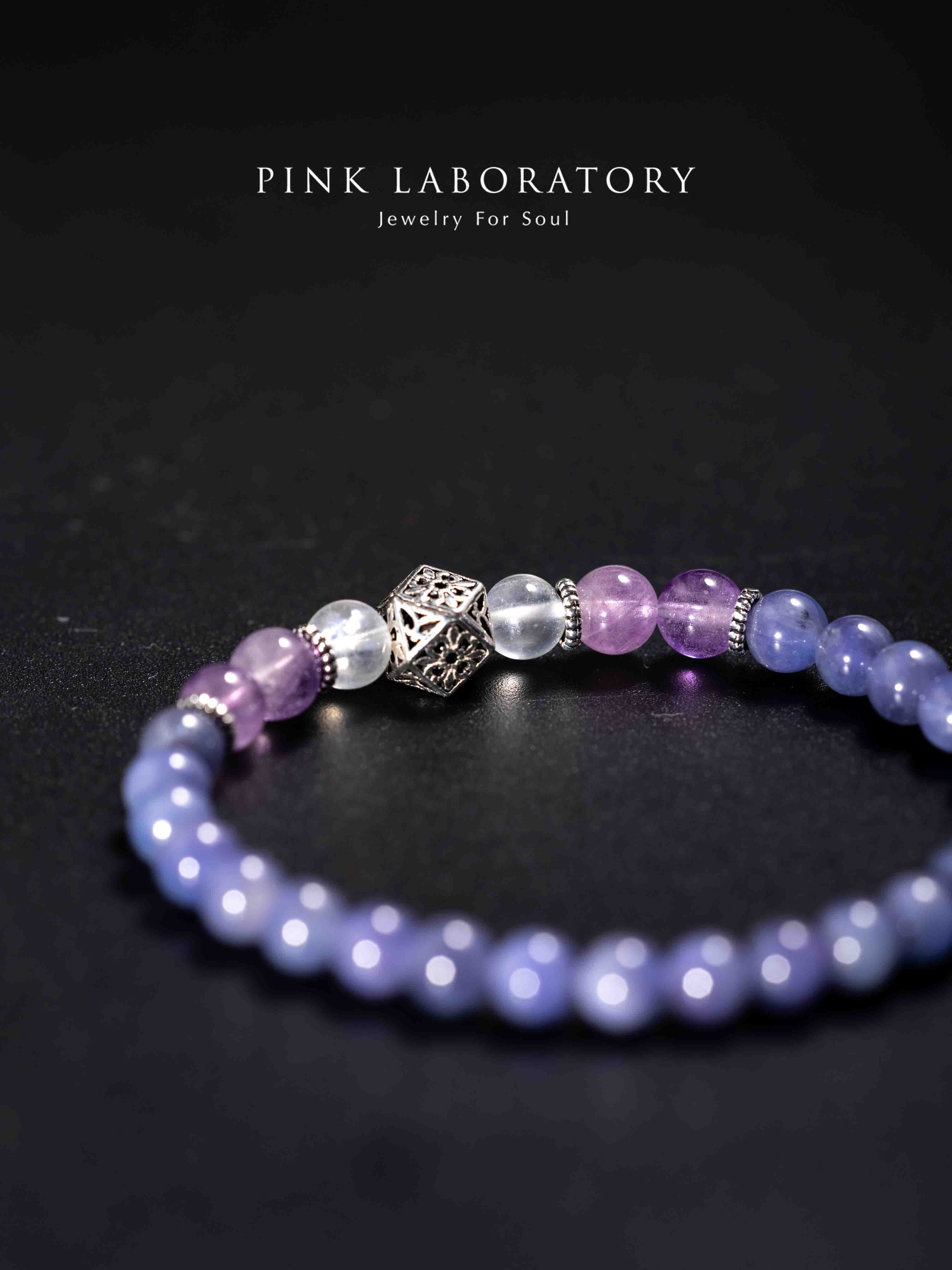 坦桑石薰衣草紫水晶925純銀手鍊