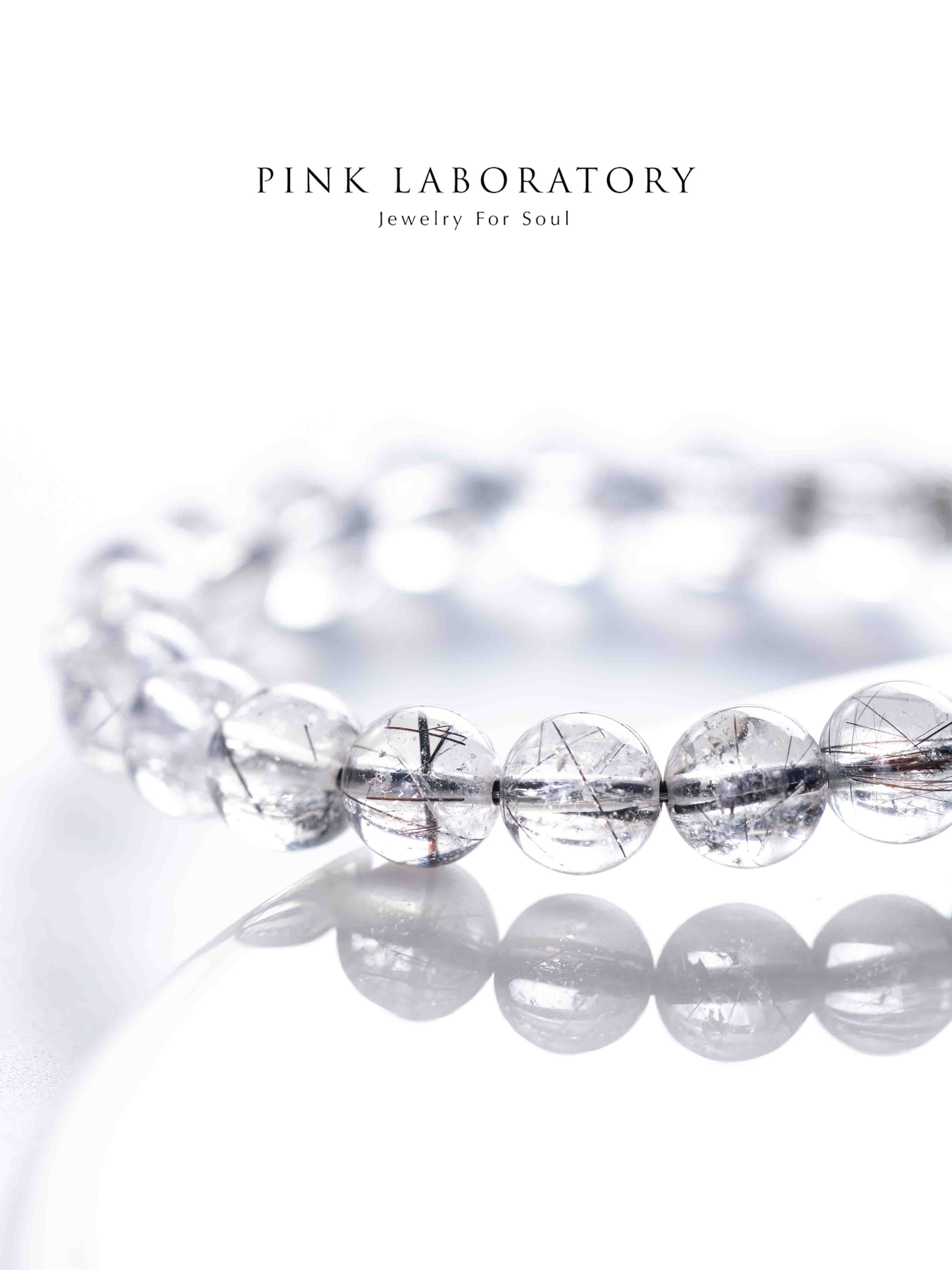 8mm黑髮晶黑曜石925純銀手鍊