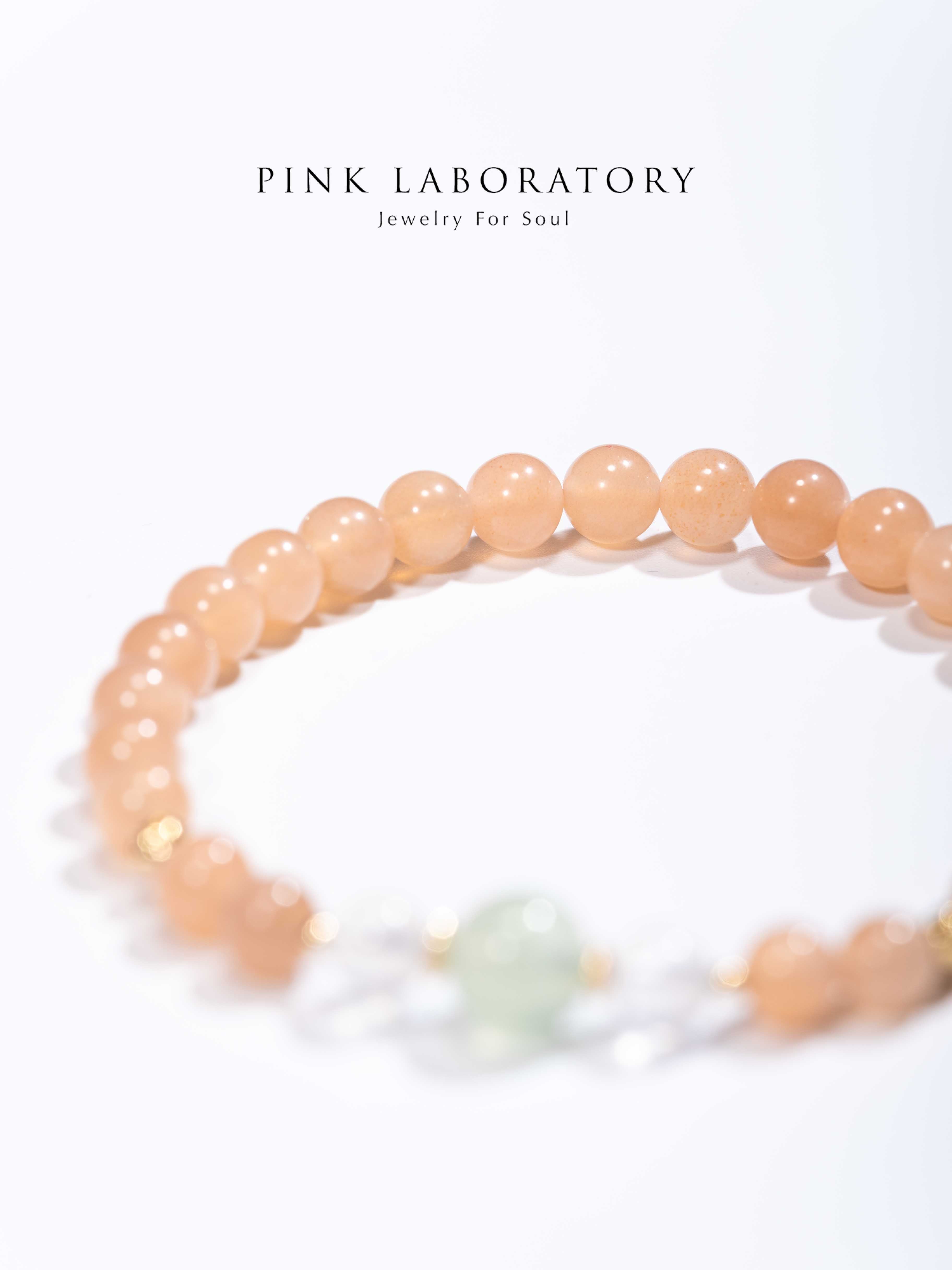 橙月光石葡萄石手鍊