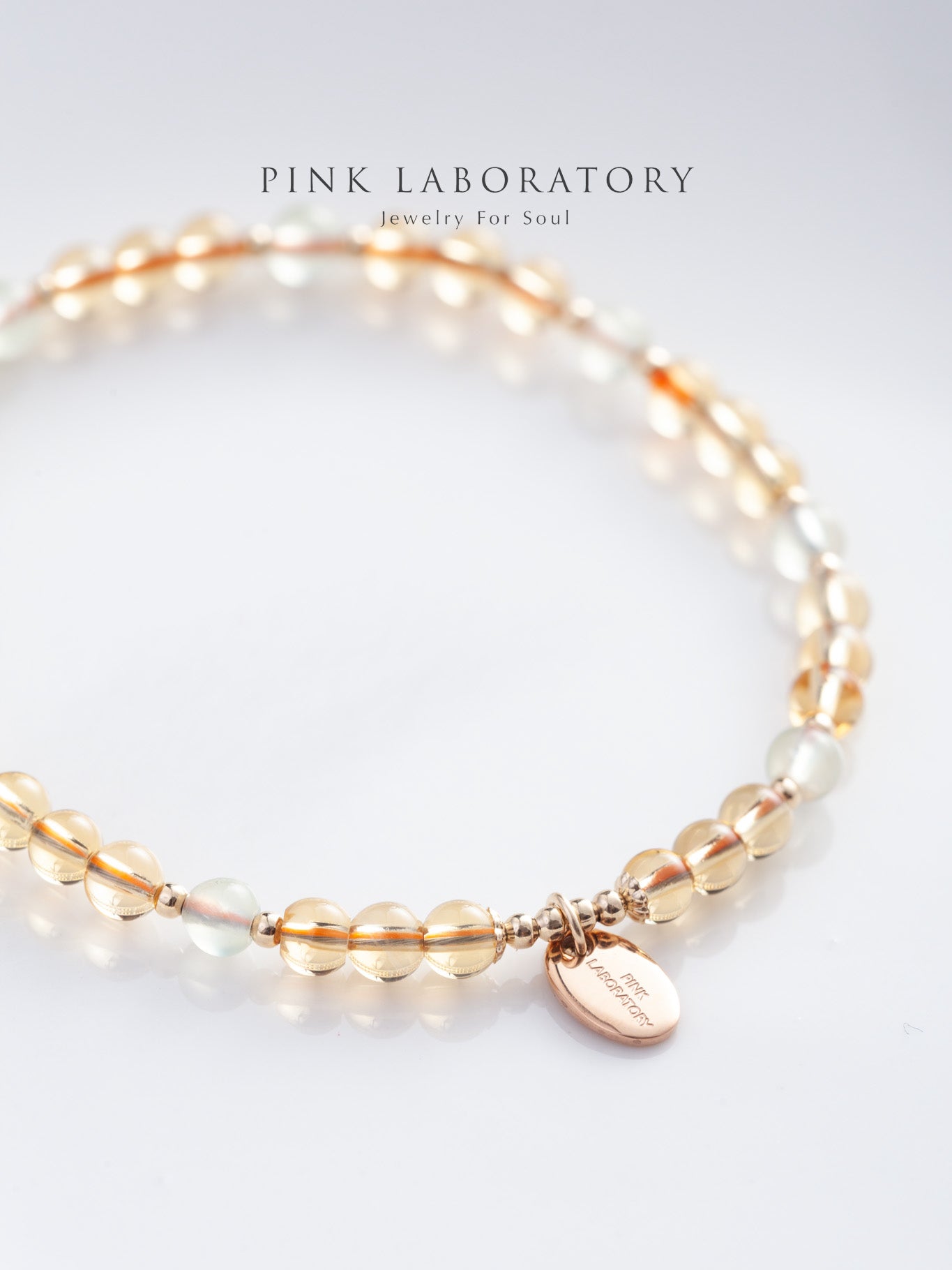 黃水晶葡萄石4mm手鍊 | 旺財運招貴人水晶手鍊 |