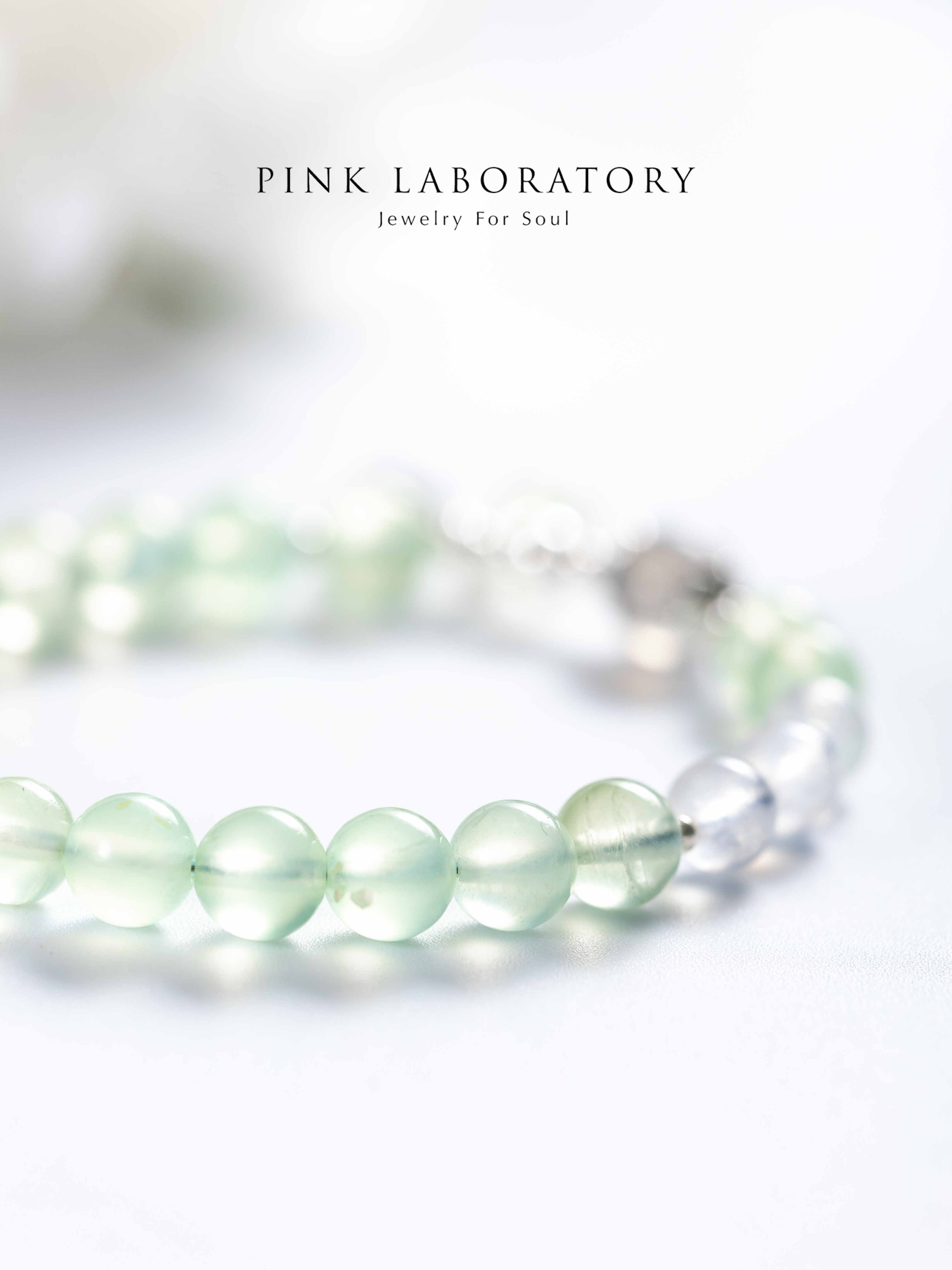 葡萄石拉長石月光石925純銀手鍊