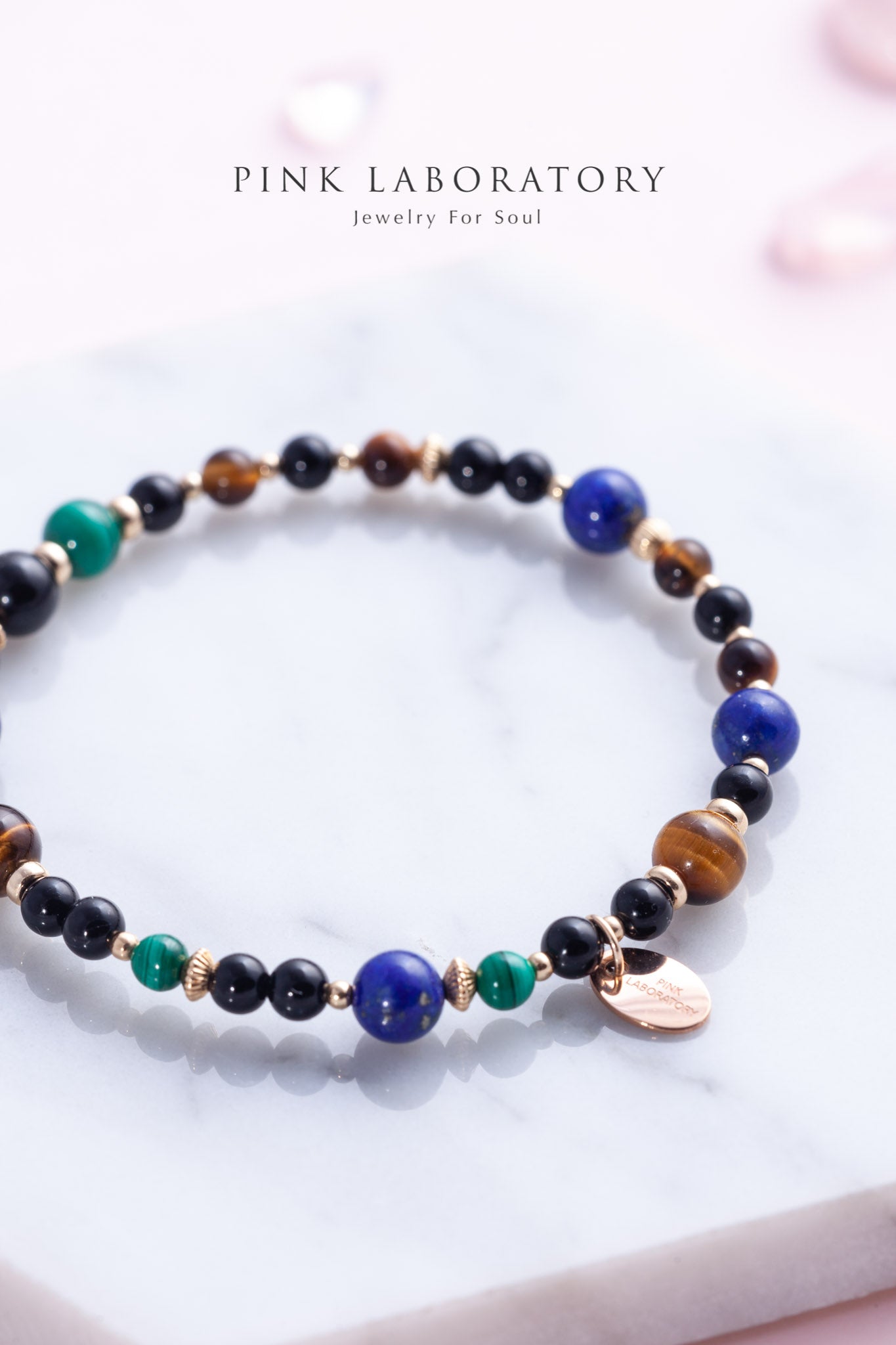 黑瑪瑙孔雀石手鍊