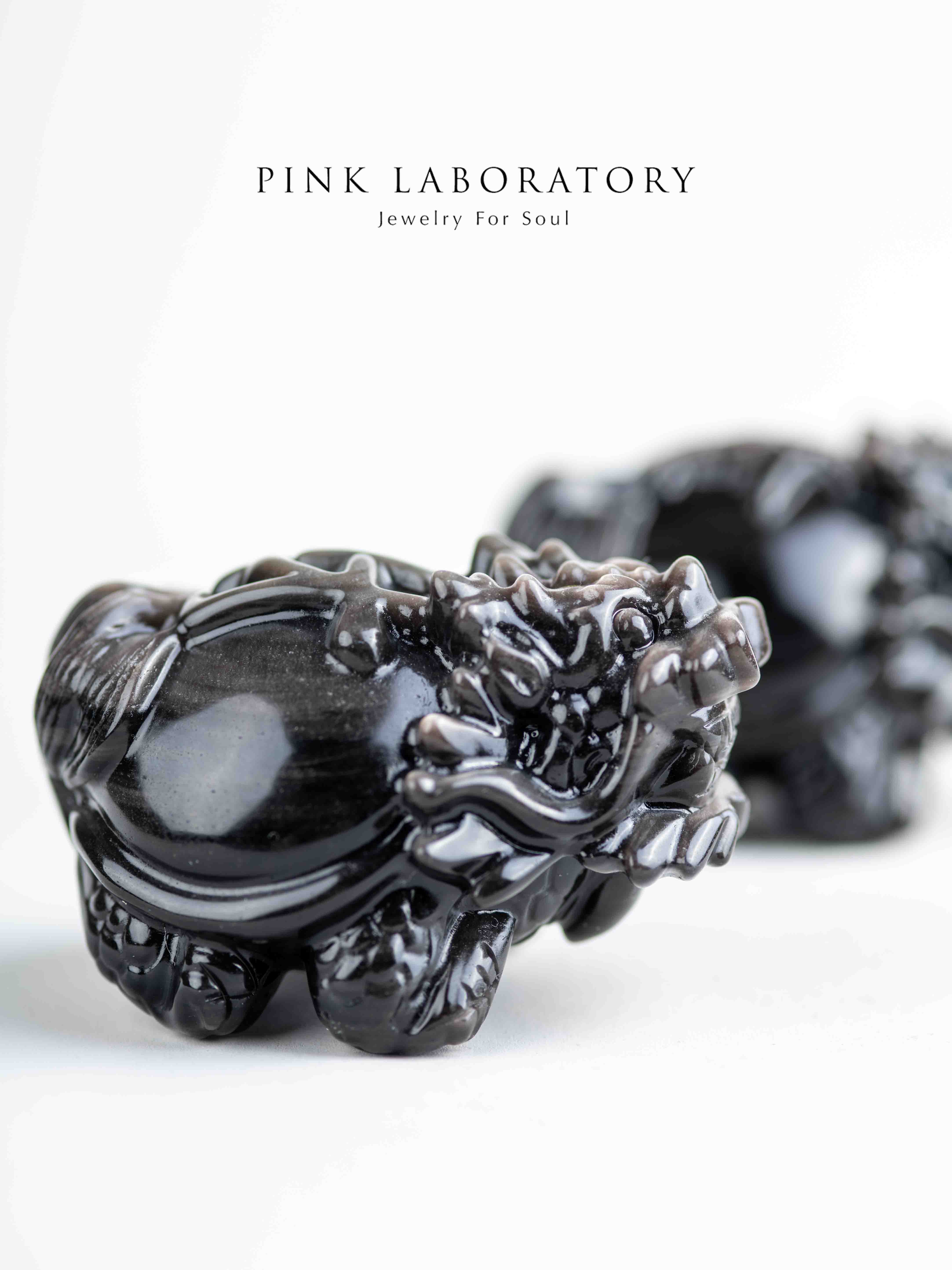 銀曜石發財龍龜|招財防小人水晶擺件