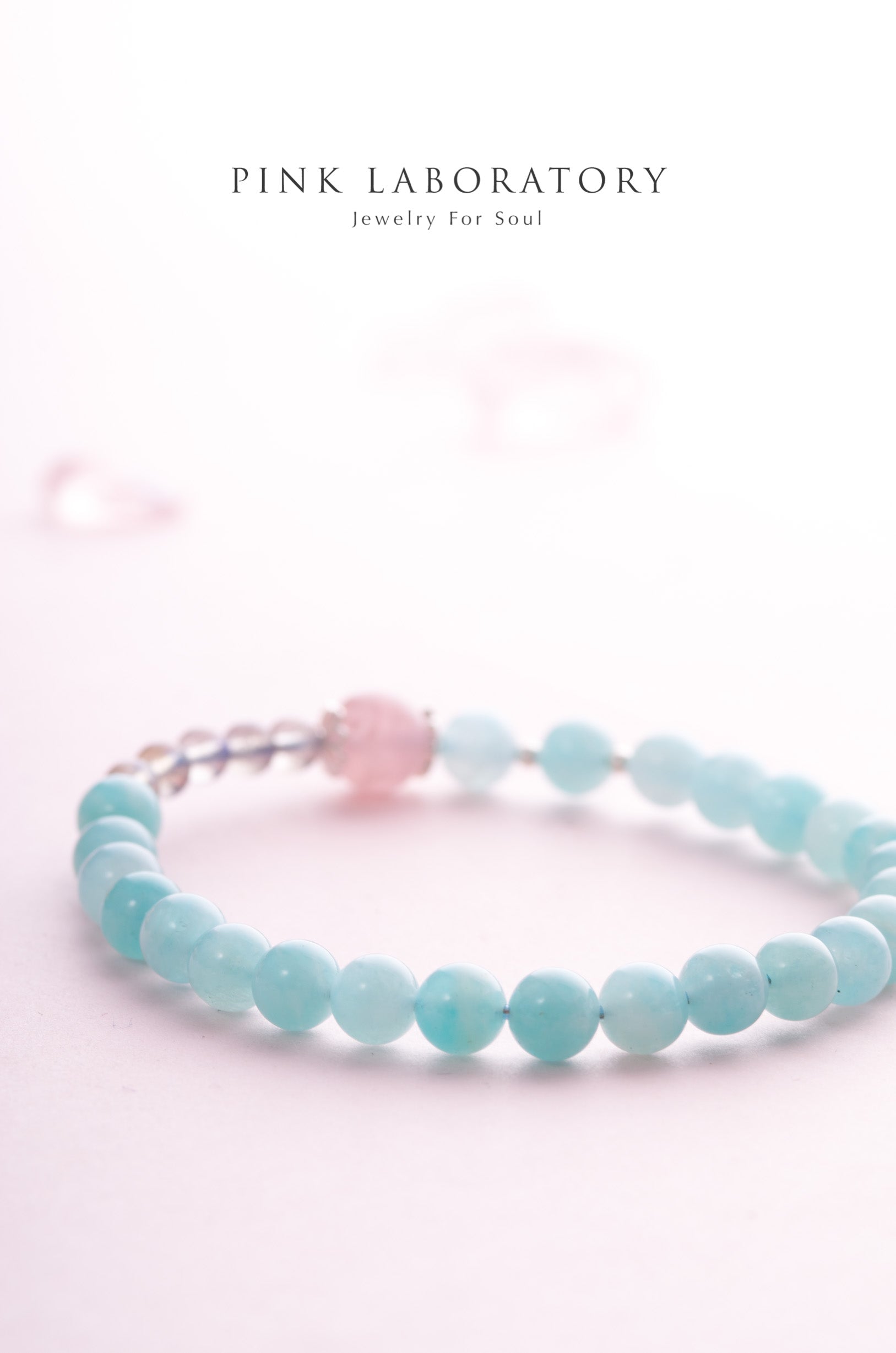 天河石粉水晶手鍊 | 925純銀 | 6mm