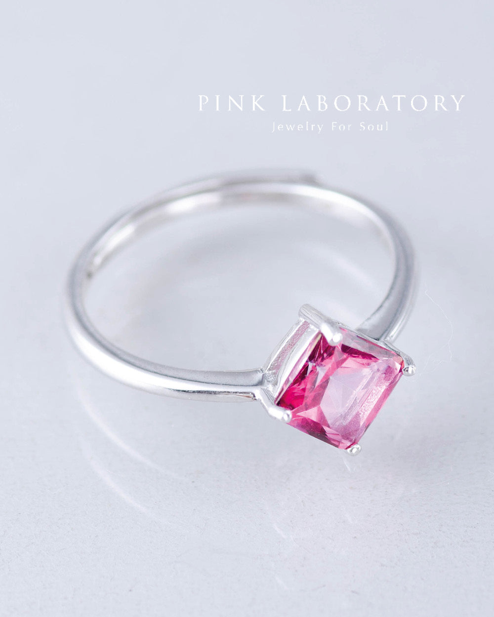 粉紅托帕石鋯石925純銀戒指