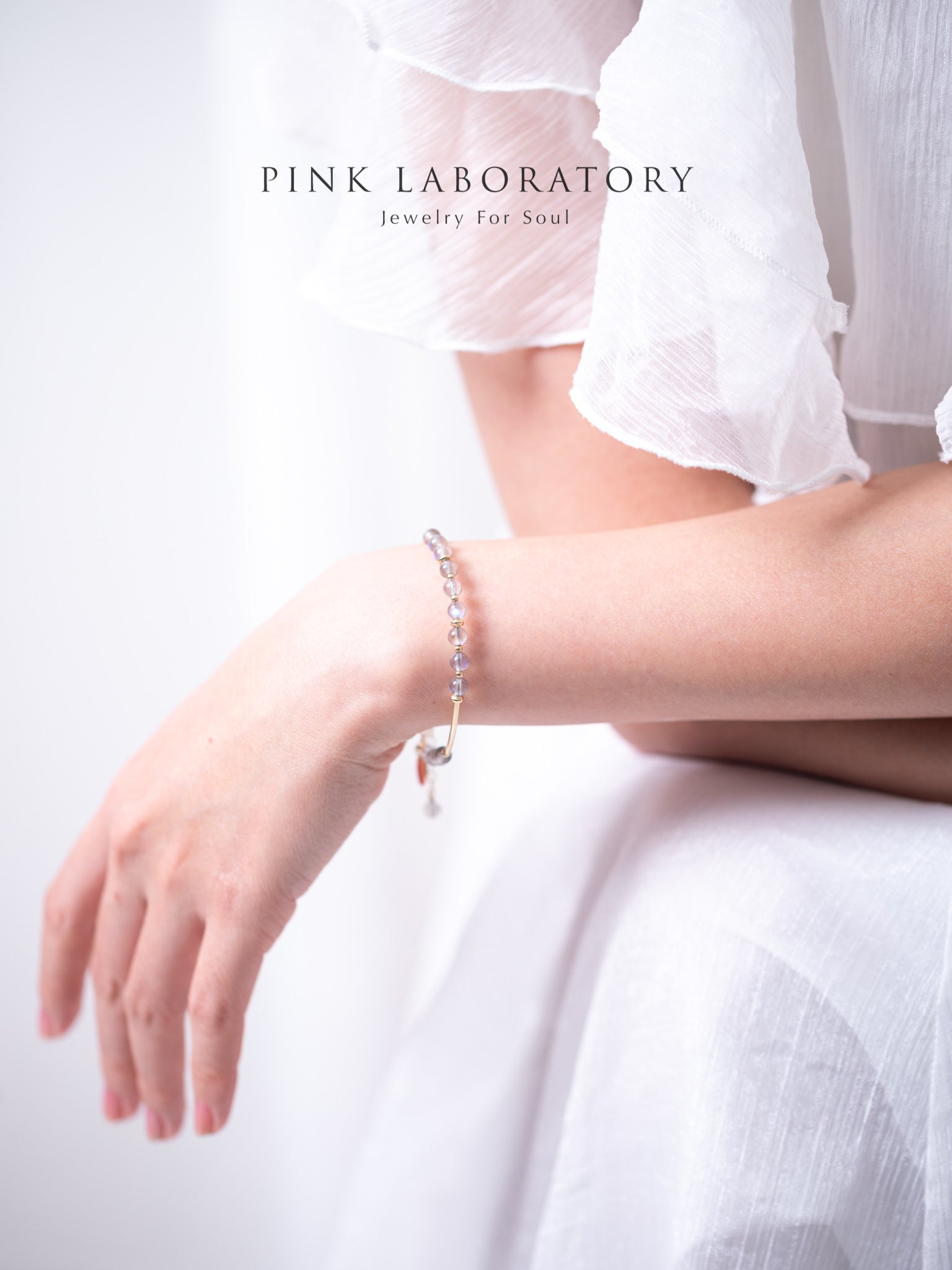 拉長石14k包金手鍊