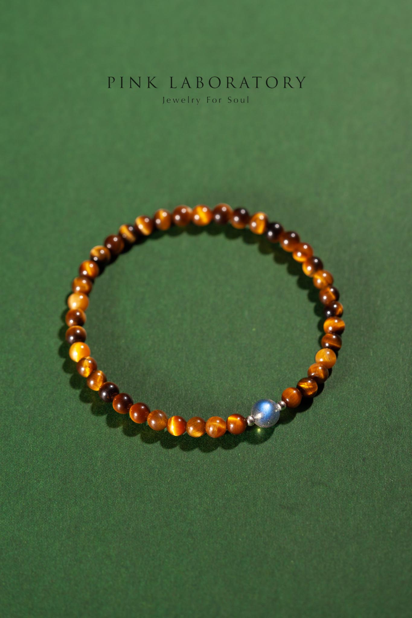 虎眼石拉長石925純銀手鍊