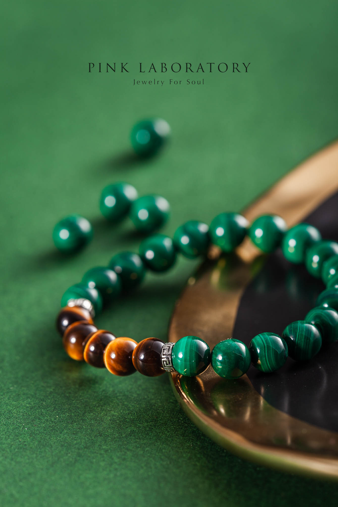 孔雀石虎眼石手鍊