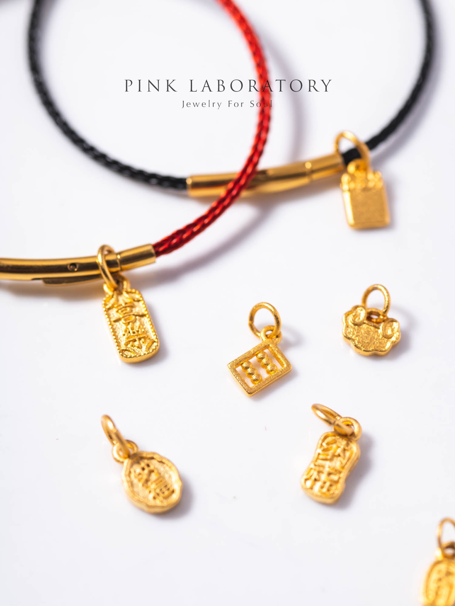 化太歲紅繩金飾極細手鍊 | 本命年吊飾