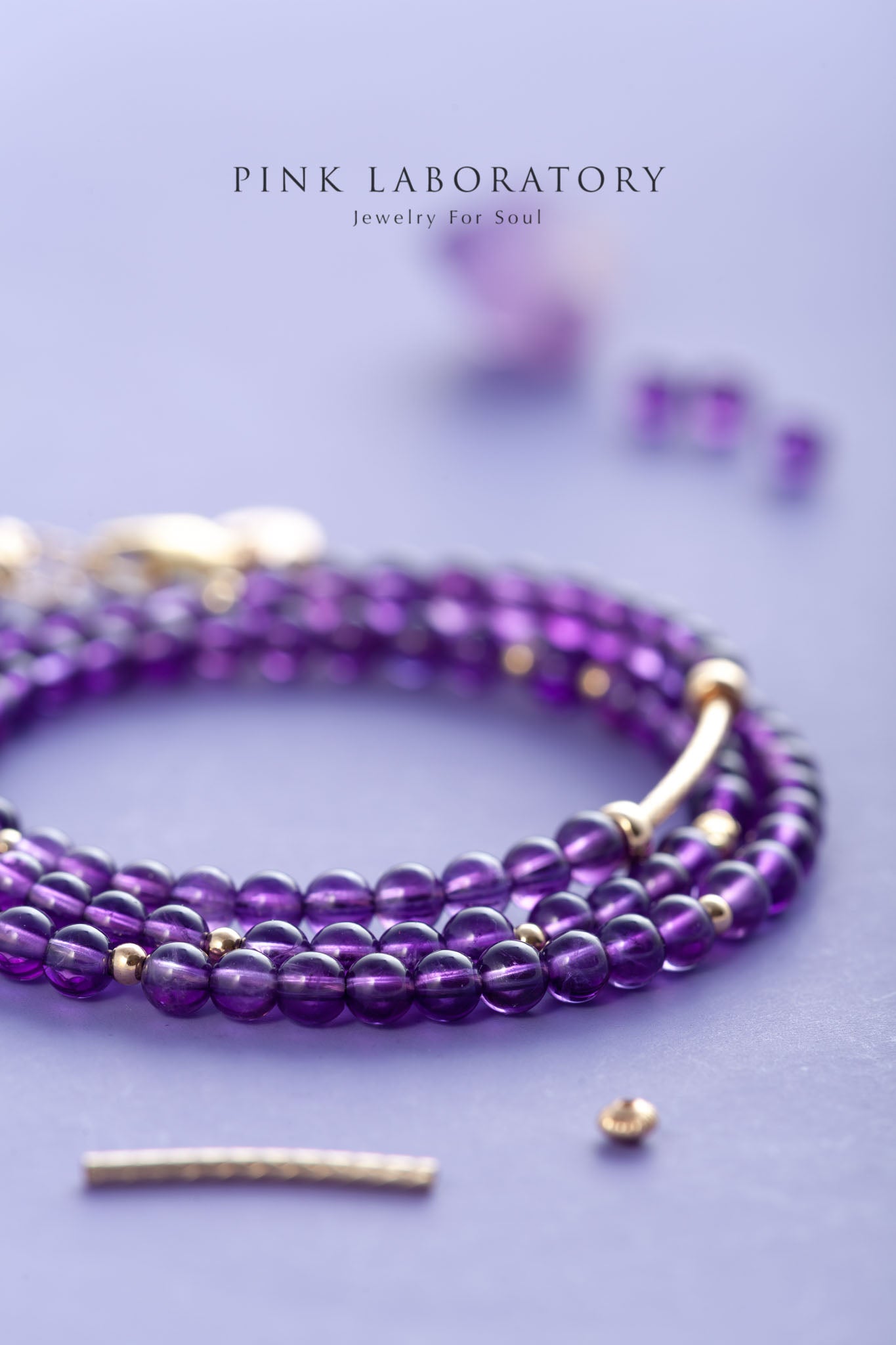 紫水晶14KGF 三圈手鍊