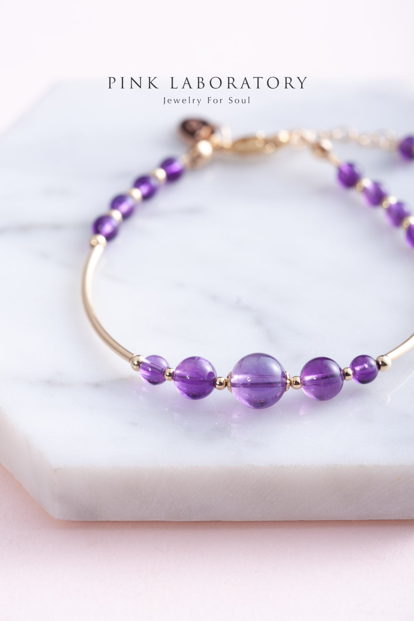 紫水晶14k包金手鍊