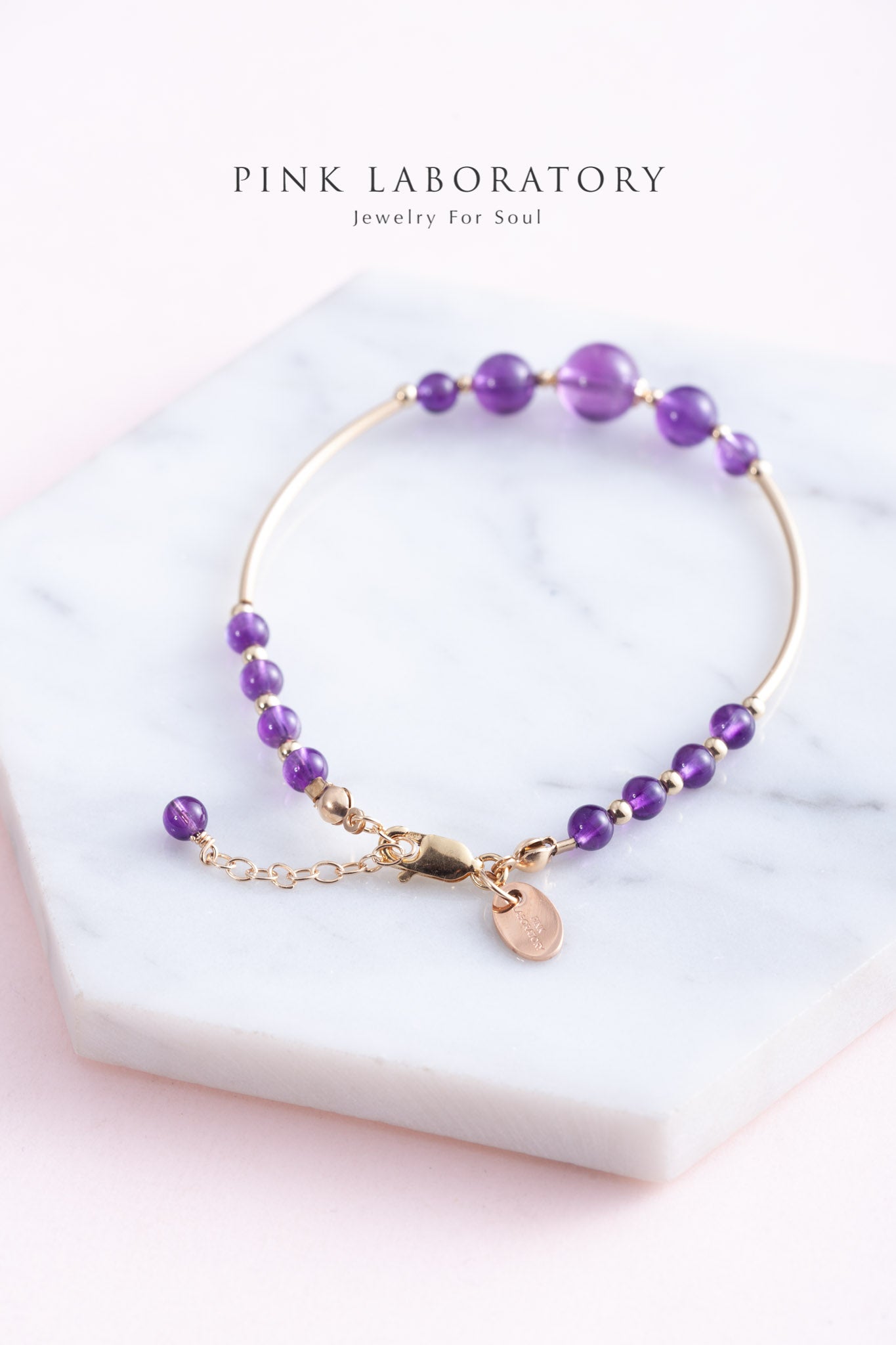 紫水晶14k包金手鍊