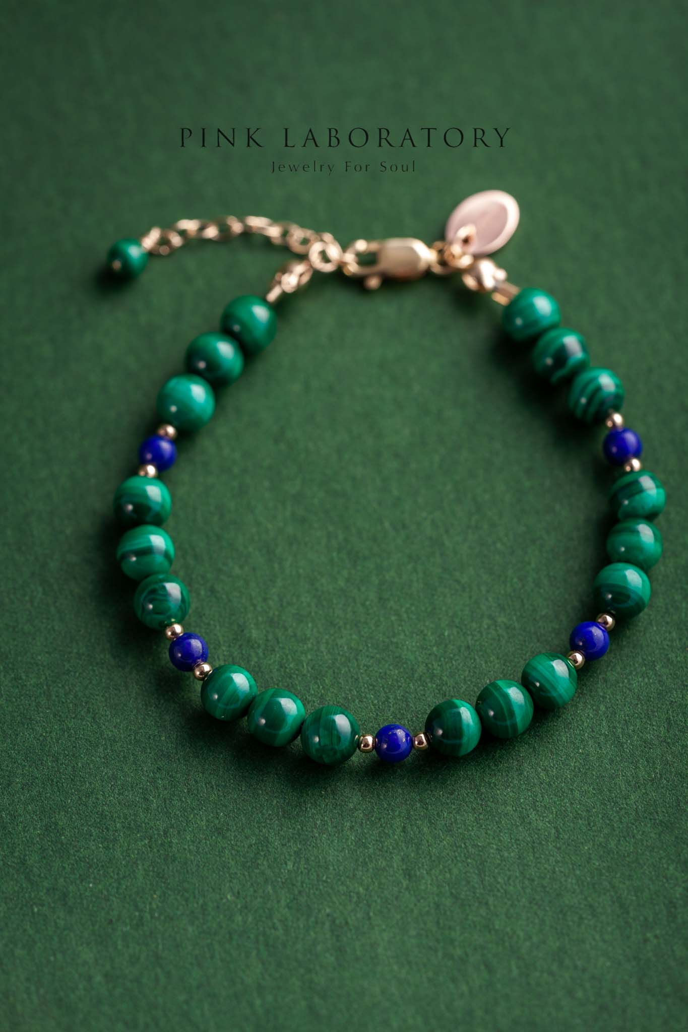 孔雀石青金石手鍊