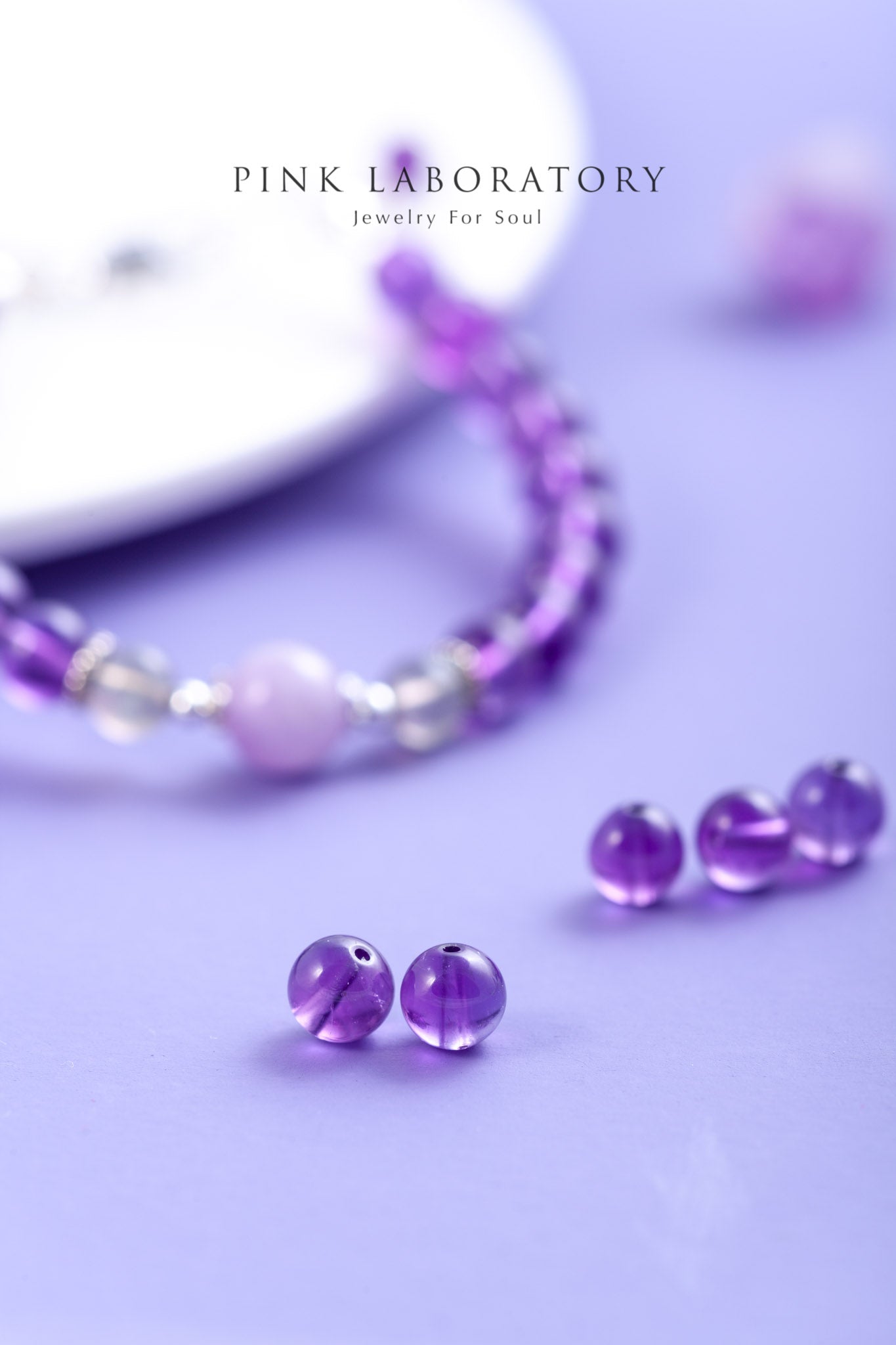 紫水晶拉長石925純銀手鍊