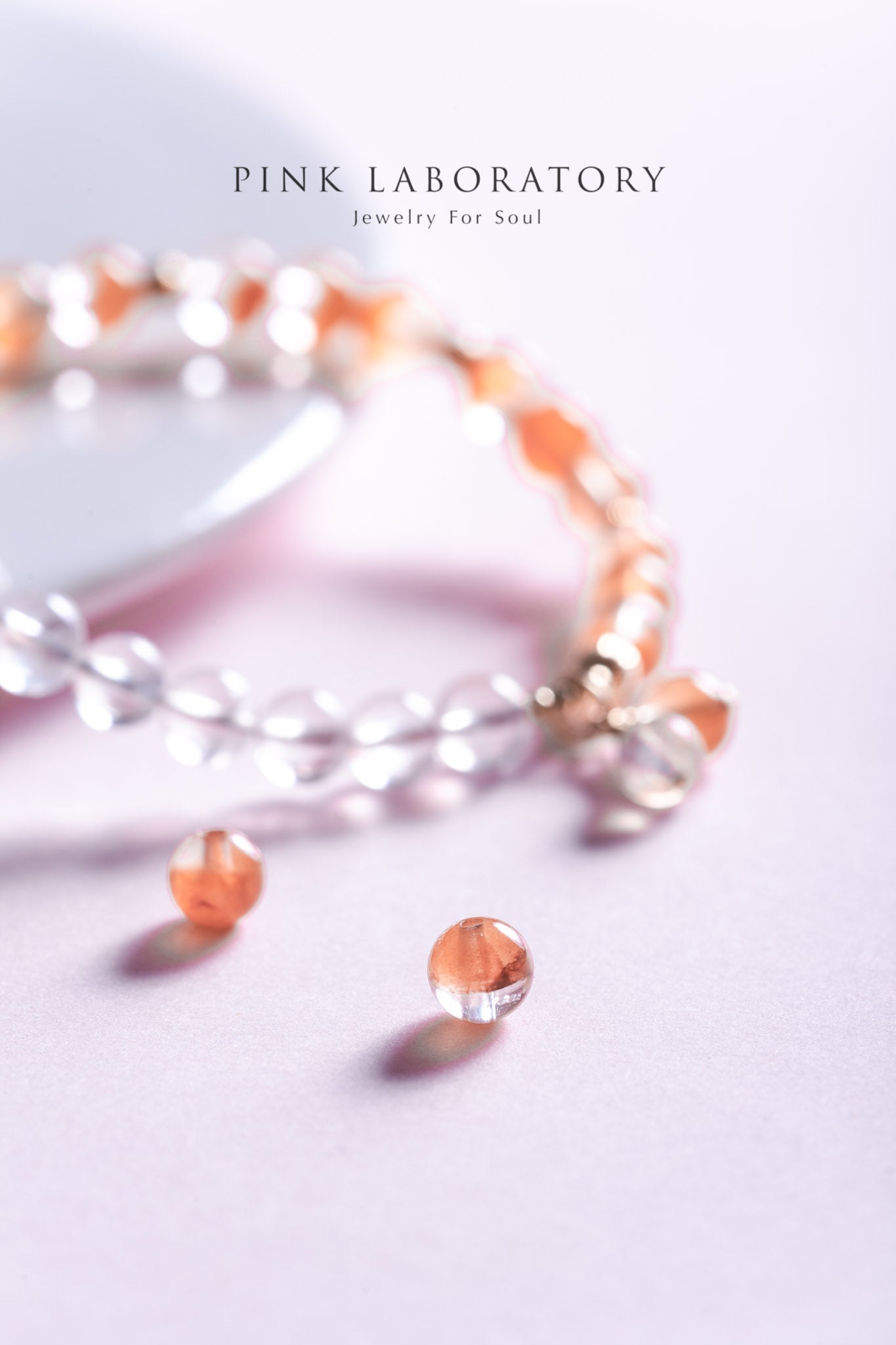 聚寶盆紅兔毛紅髮晶 月亮石14KGF手鍊