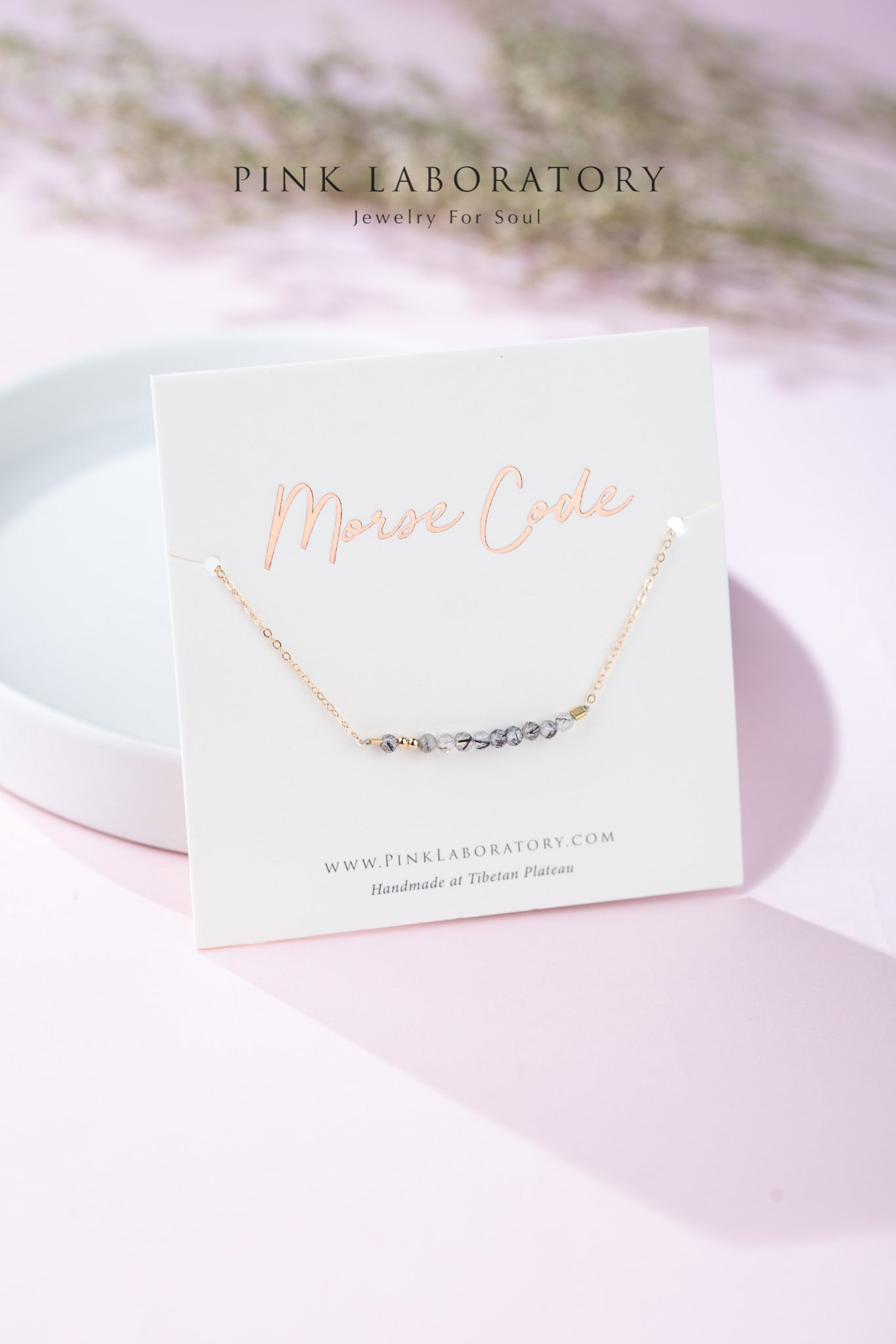 黑髮晶摩斯密碼手鍊 | 摩斯密碼客製字母