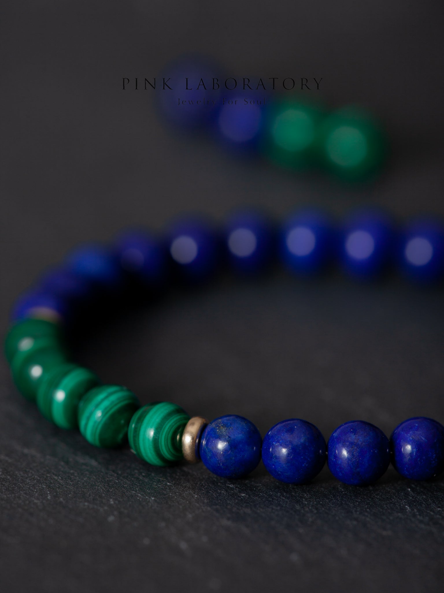 青金石6mm黃銅手鍊