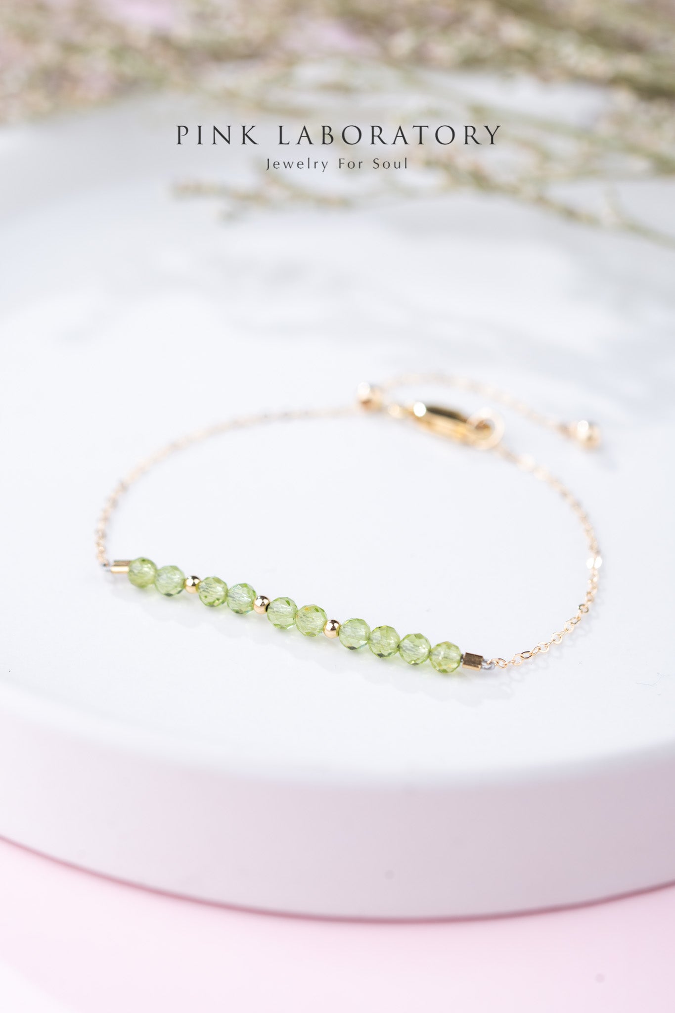 橄欖石手鍊 | 摩斯密碼客製字母