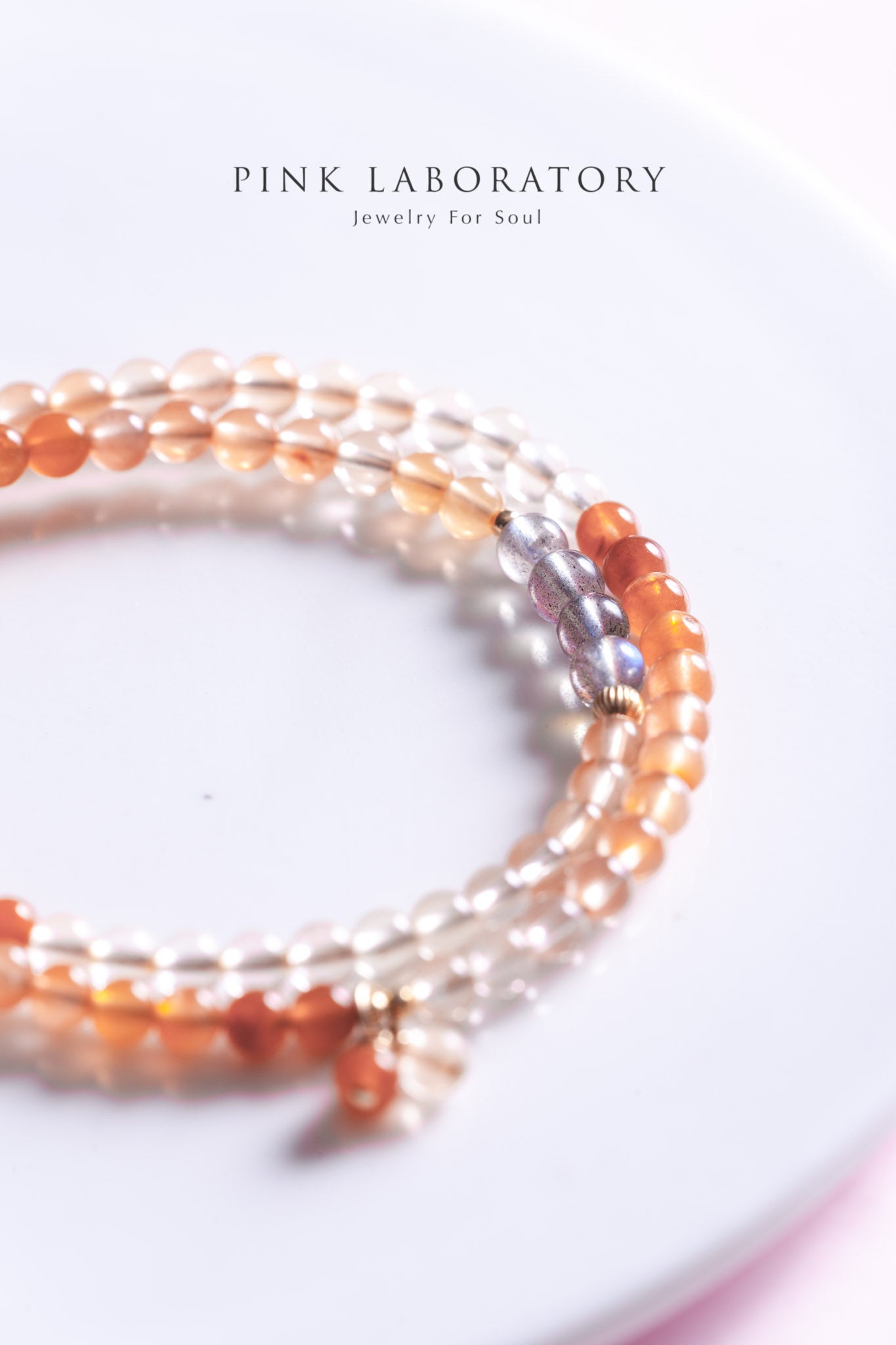 聚寶盆紅兔毛紅髮晶14KGF手鍊