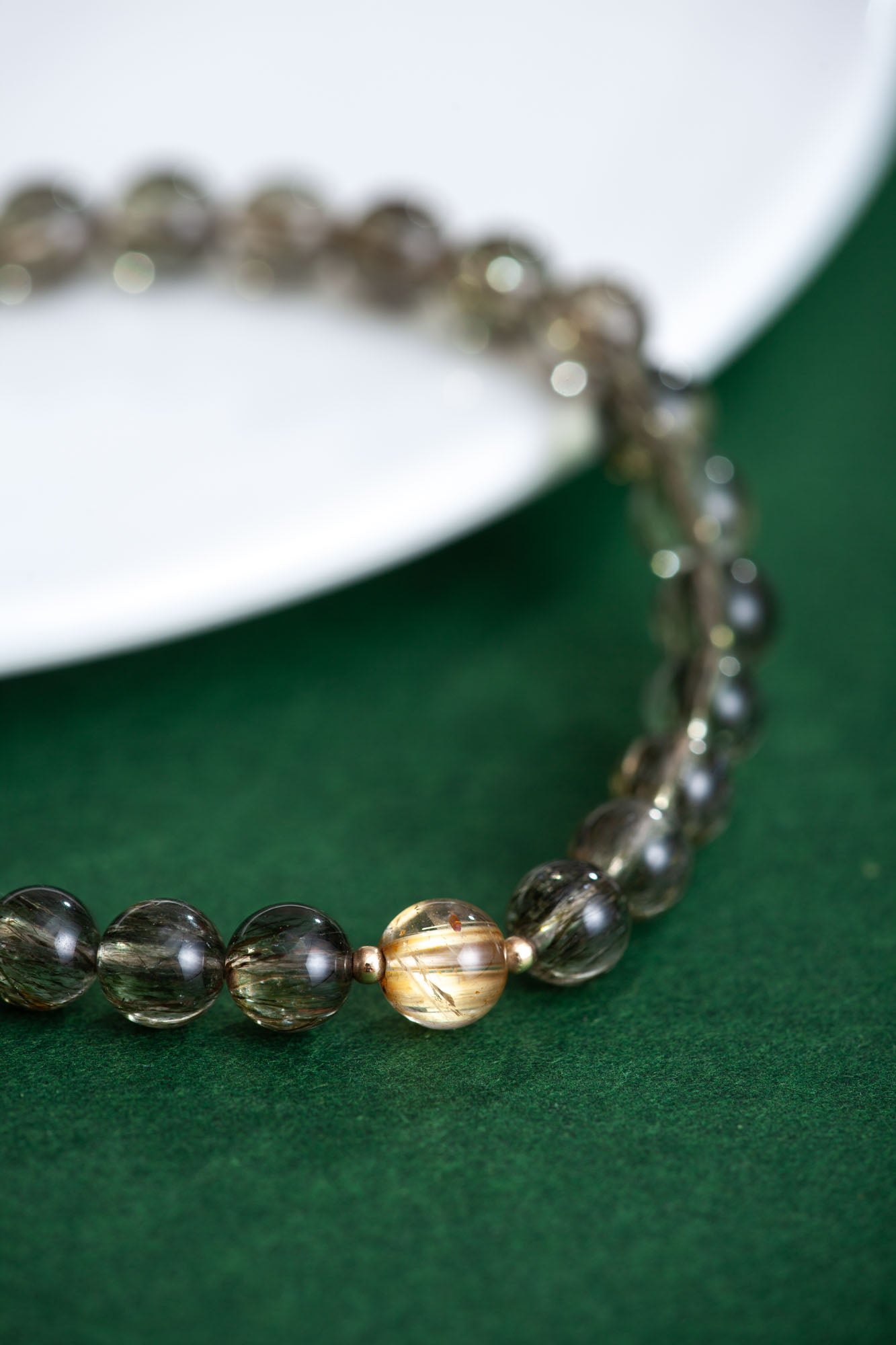 綠碧髮晶 金髮晶手鍊