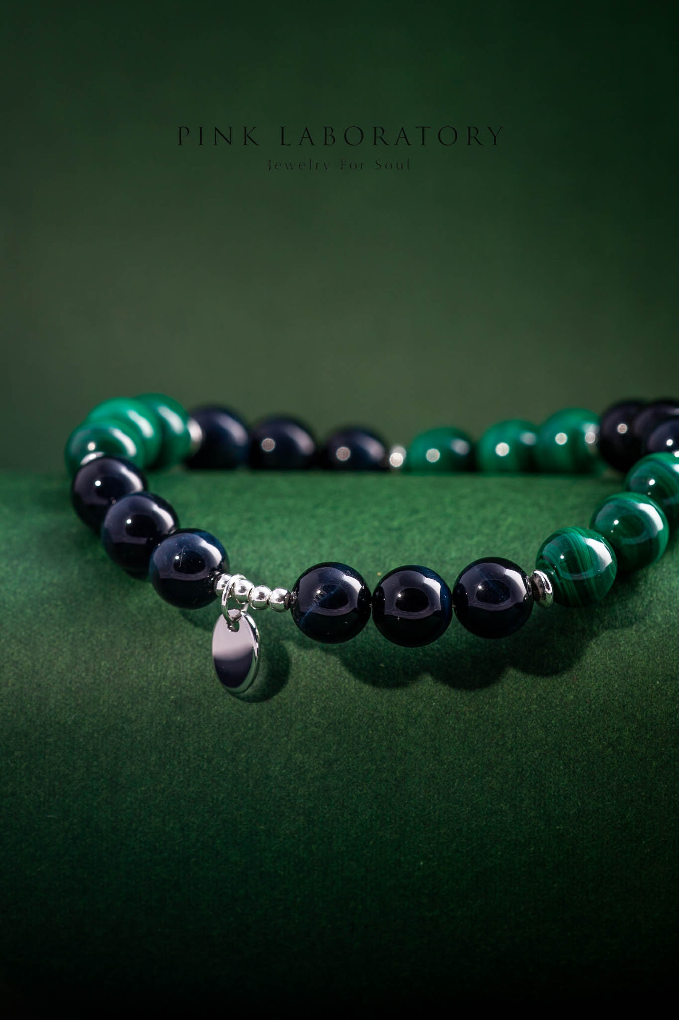 孔雀石藍虎眼石手鍊