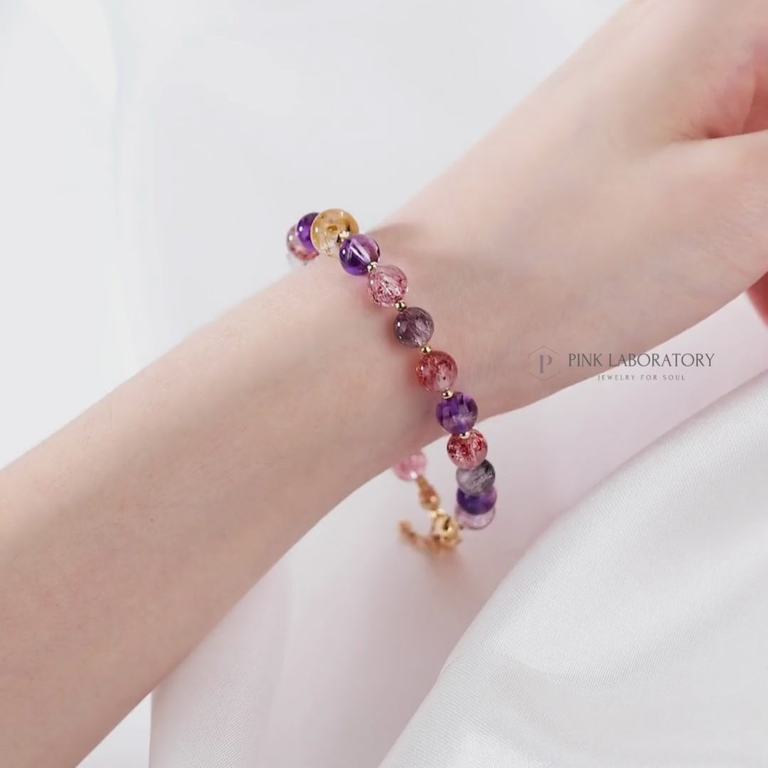 超級七金髮晶6mm手鍊