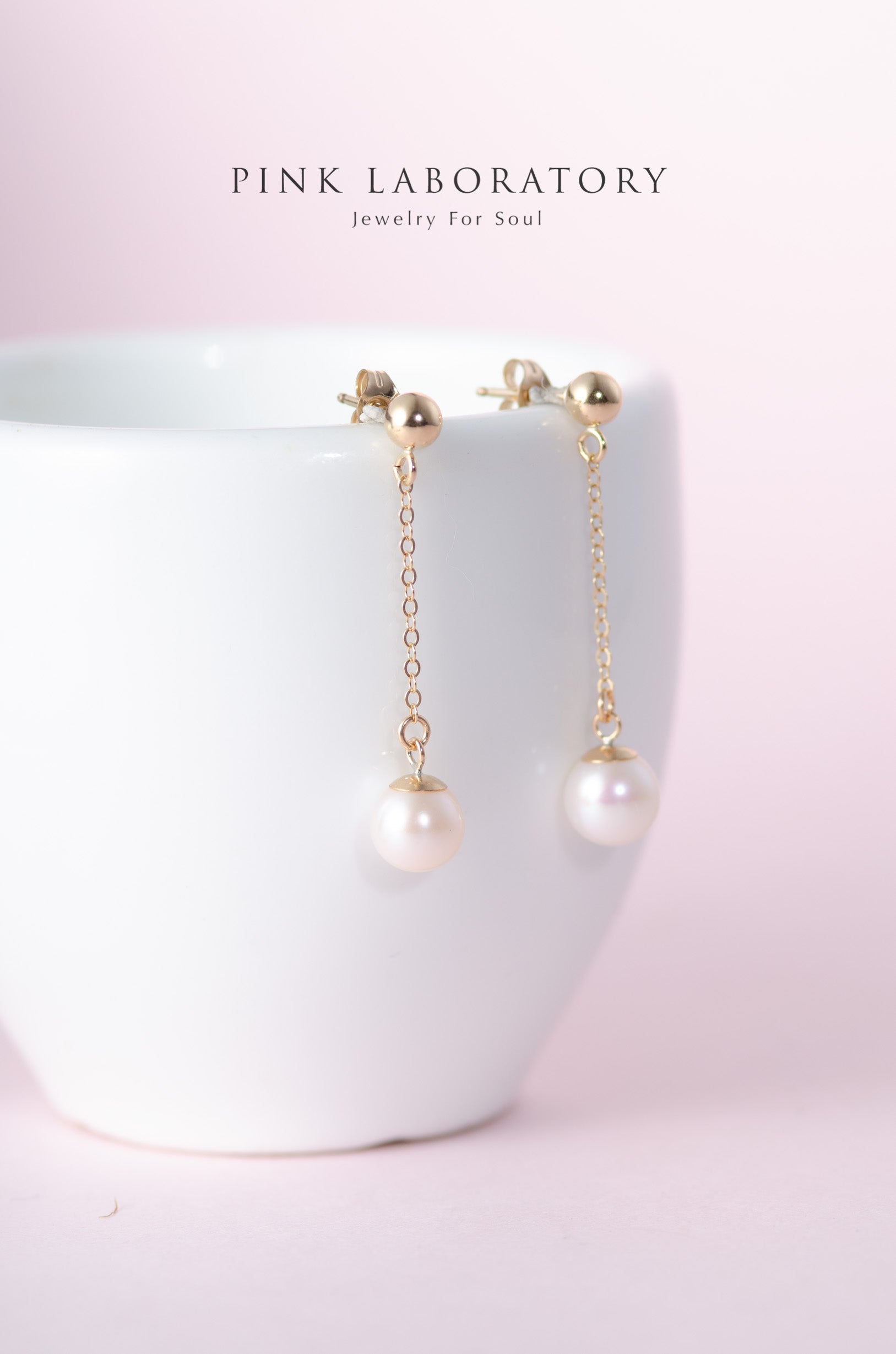 正圓天然淡水珍珠美國14K包金耳環