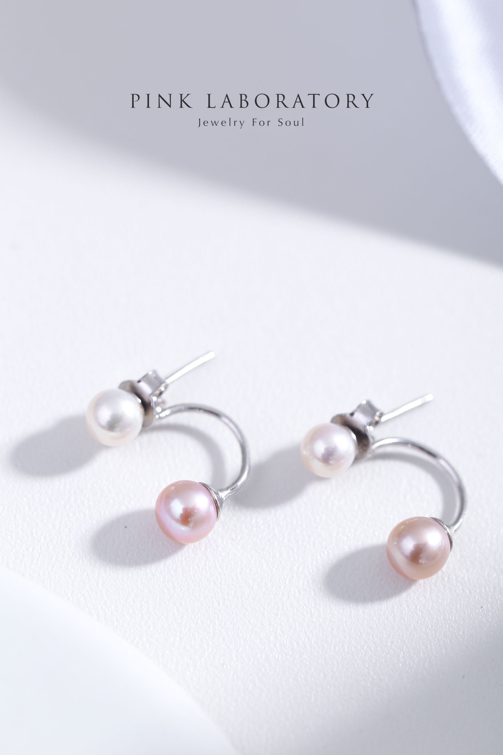 天然淡水珍珠925純銀精鍍亮澤白金耳環