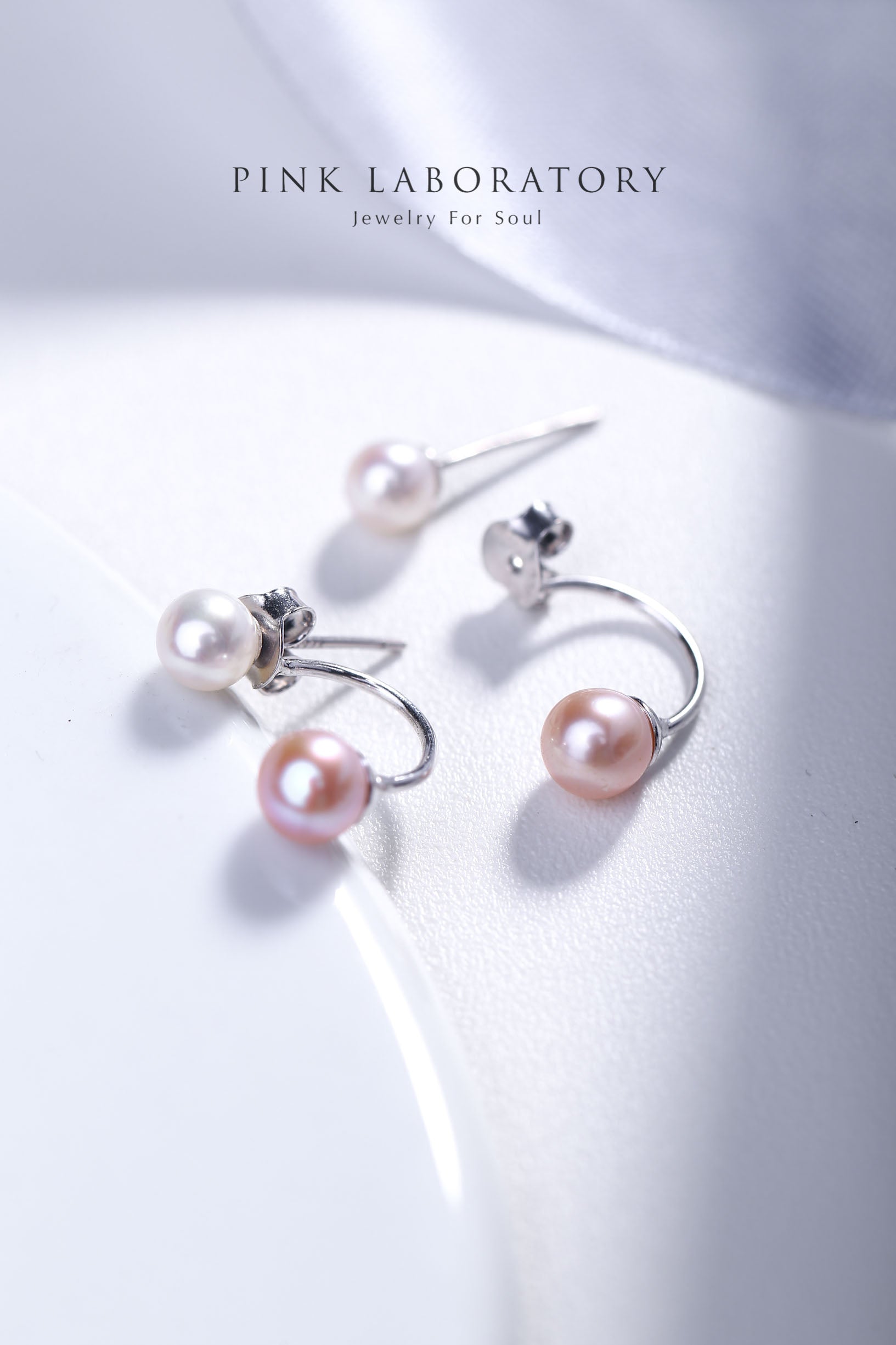 天然淡水珍珠925純銀精鍍亮澤白金耳環