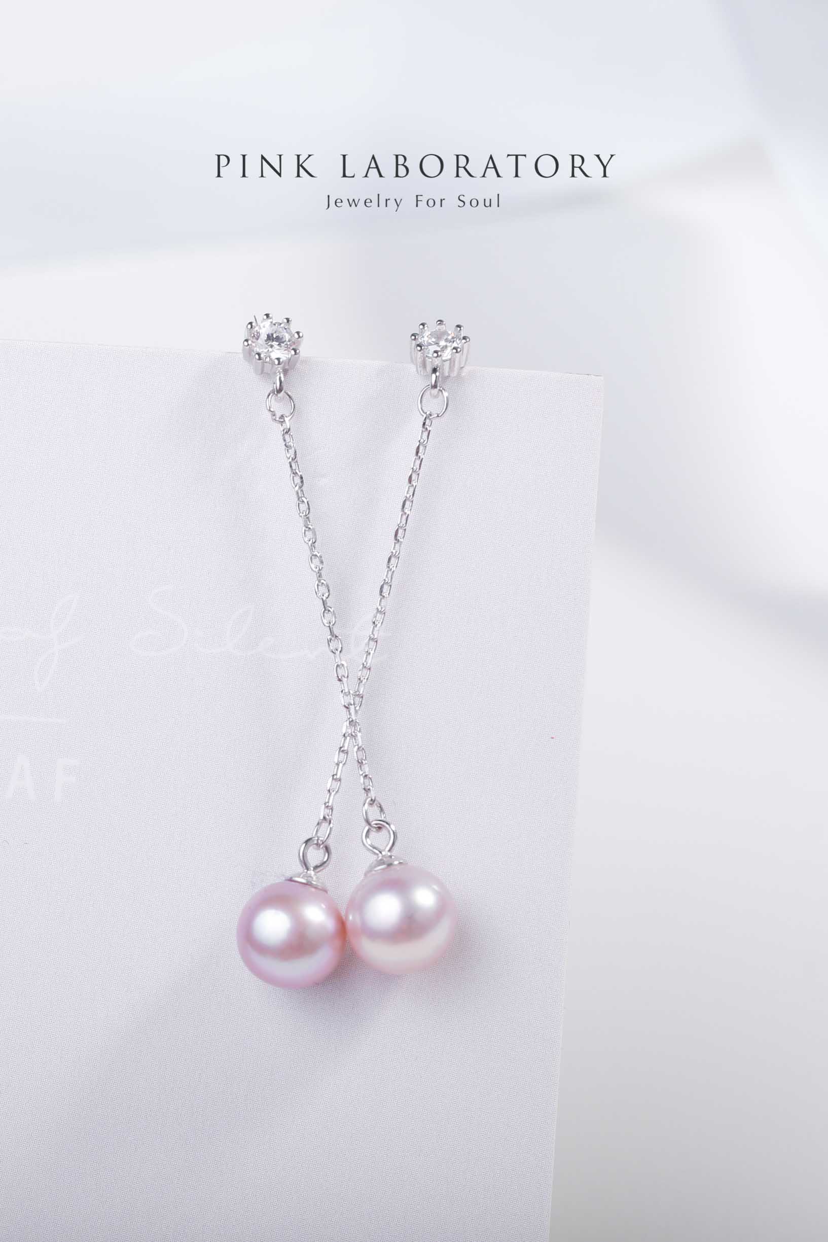 天然淡水珍珠925純銀精鍍亮澤白金耳環