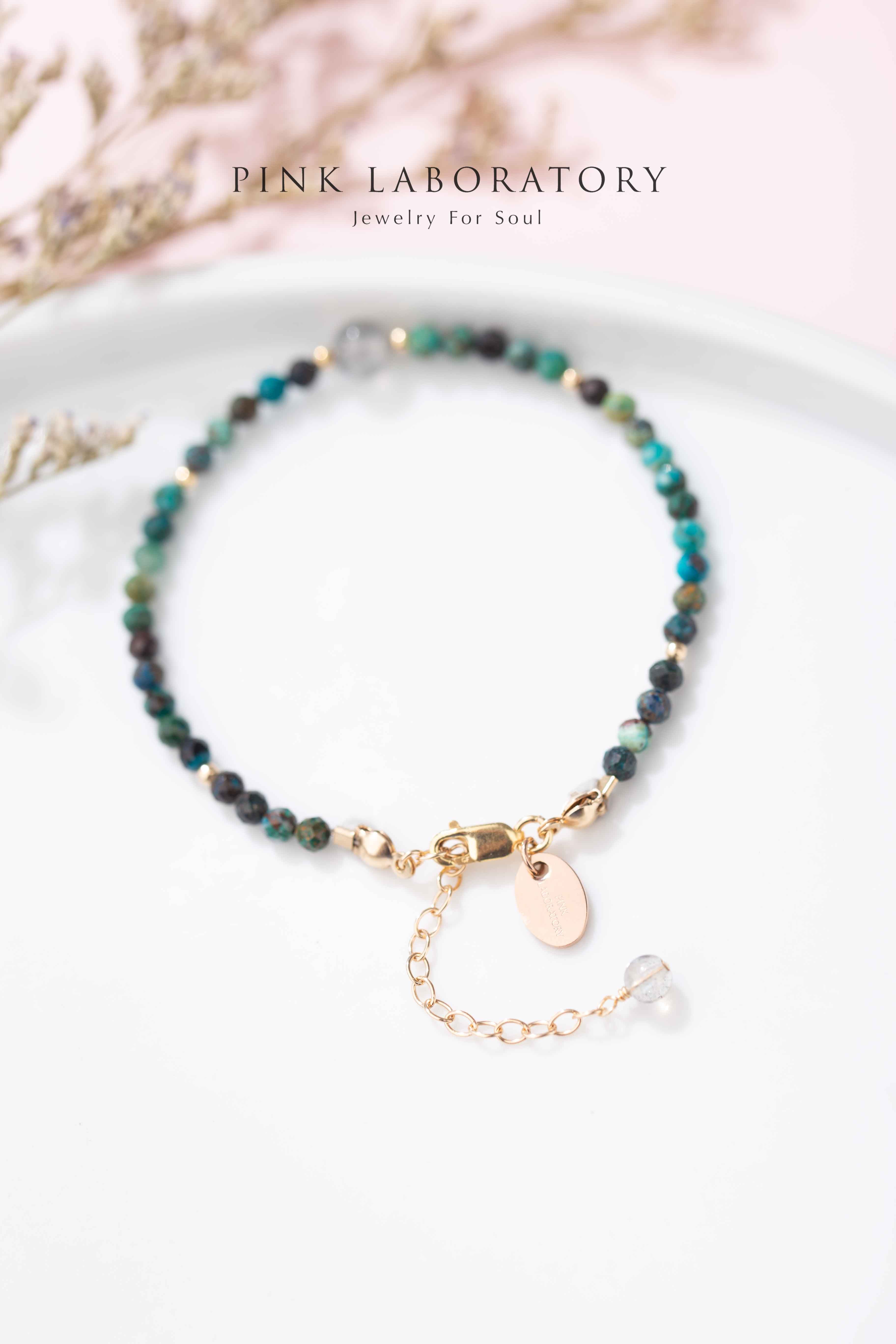 鳳凰石拉長石14KGF手鍊