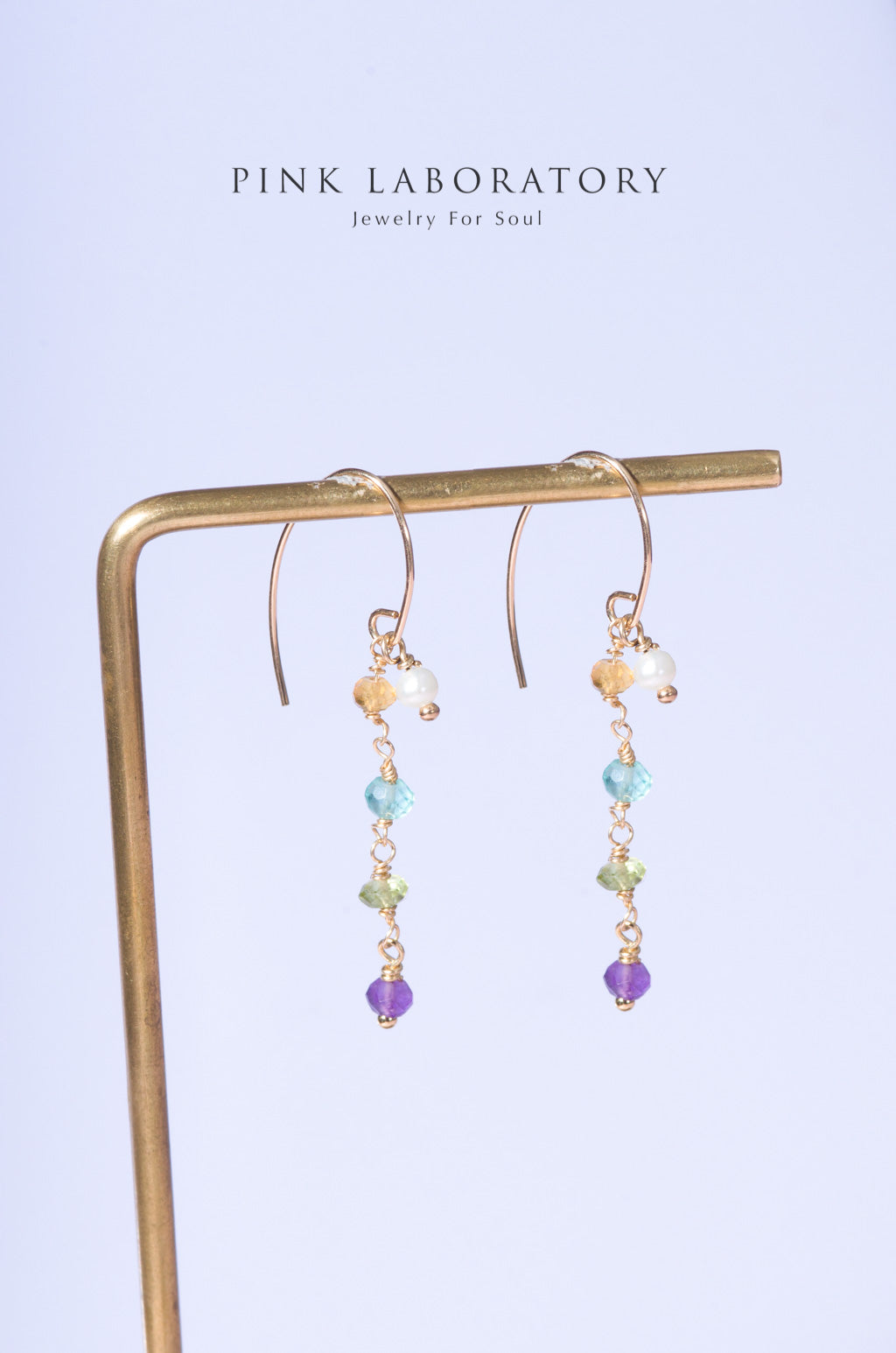 碧璽淡水珍珠14KGF耳環