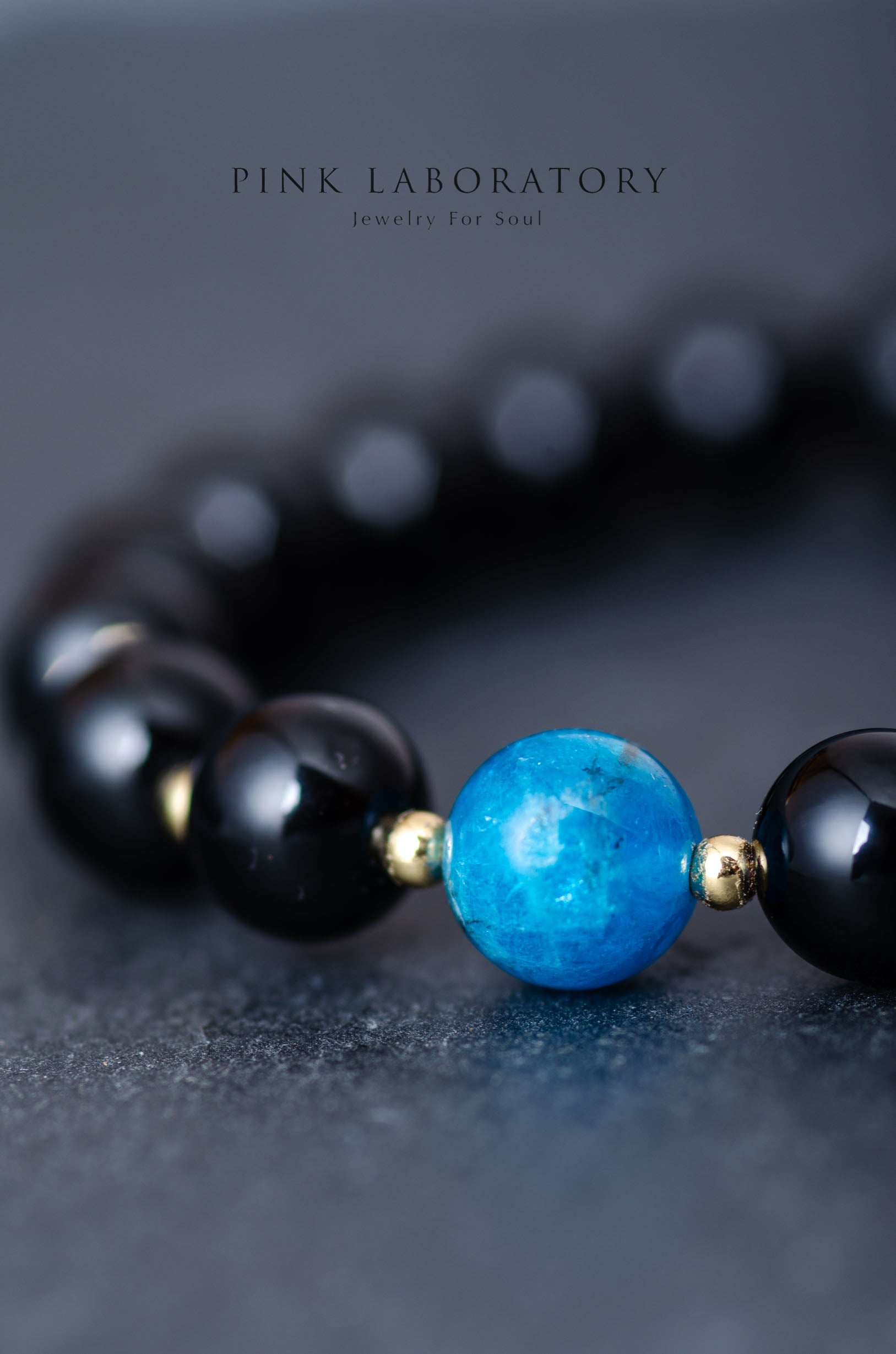 黑瑪瑙磷灰石8mm手鍊