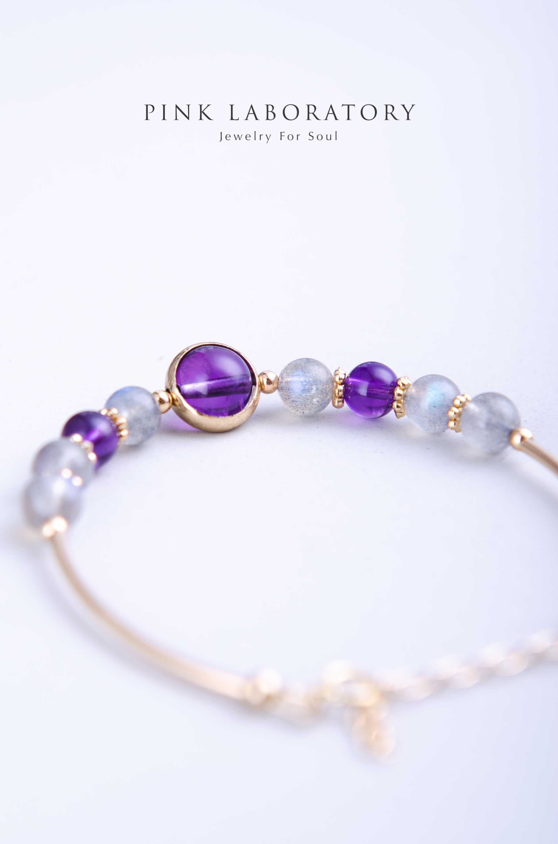 烏拉圭紫水晶手鍊 | 拉長石