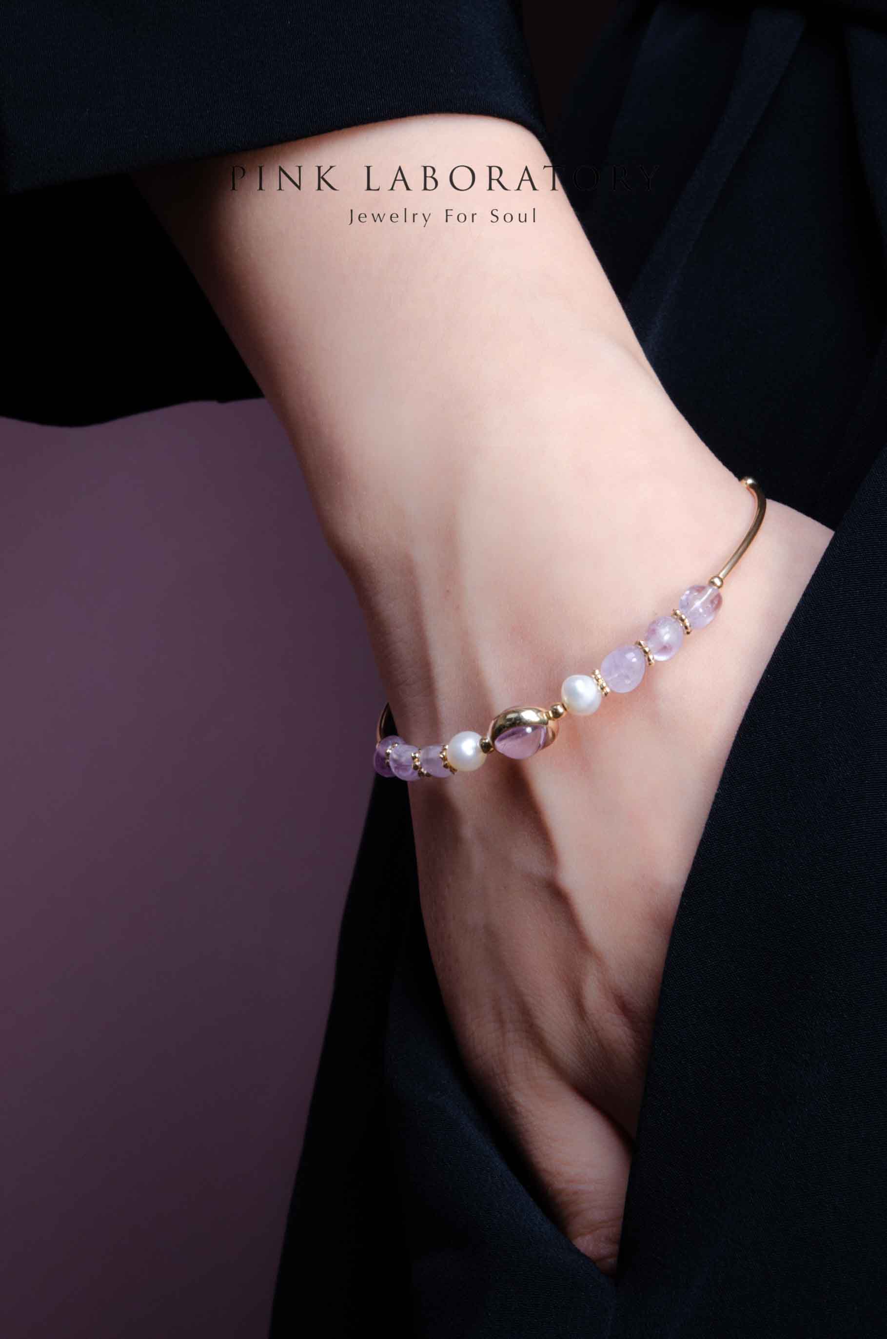 薰衣草紫水晶手鍊 | 珍珠 | 不規則