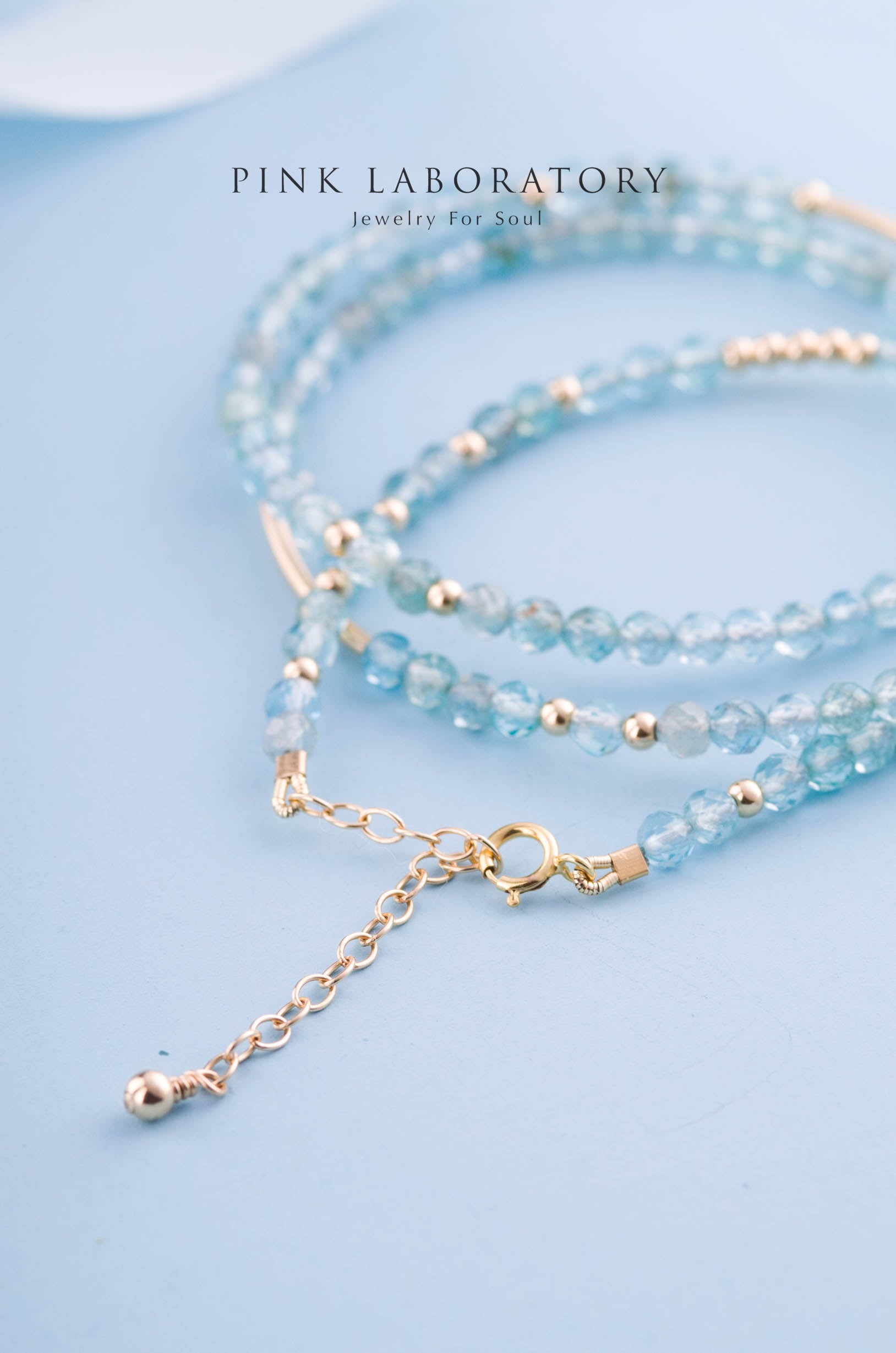 磷灰石極細手鍊 | 14K包金三圈手鏈