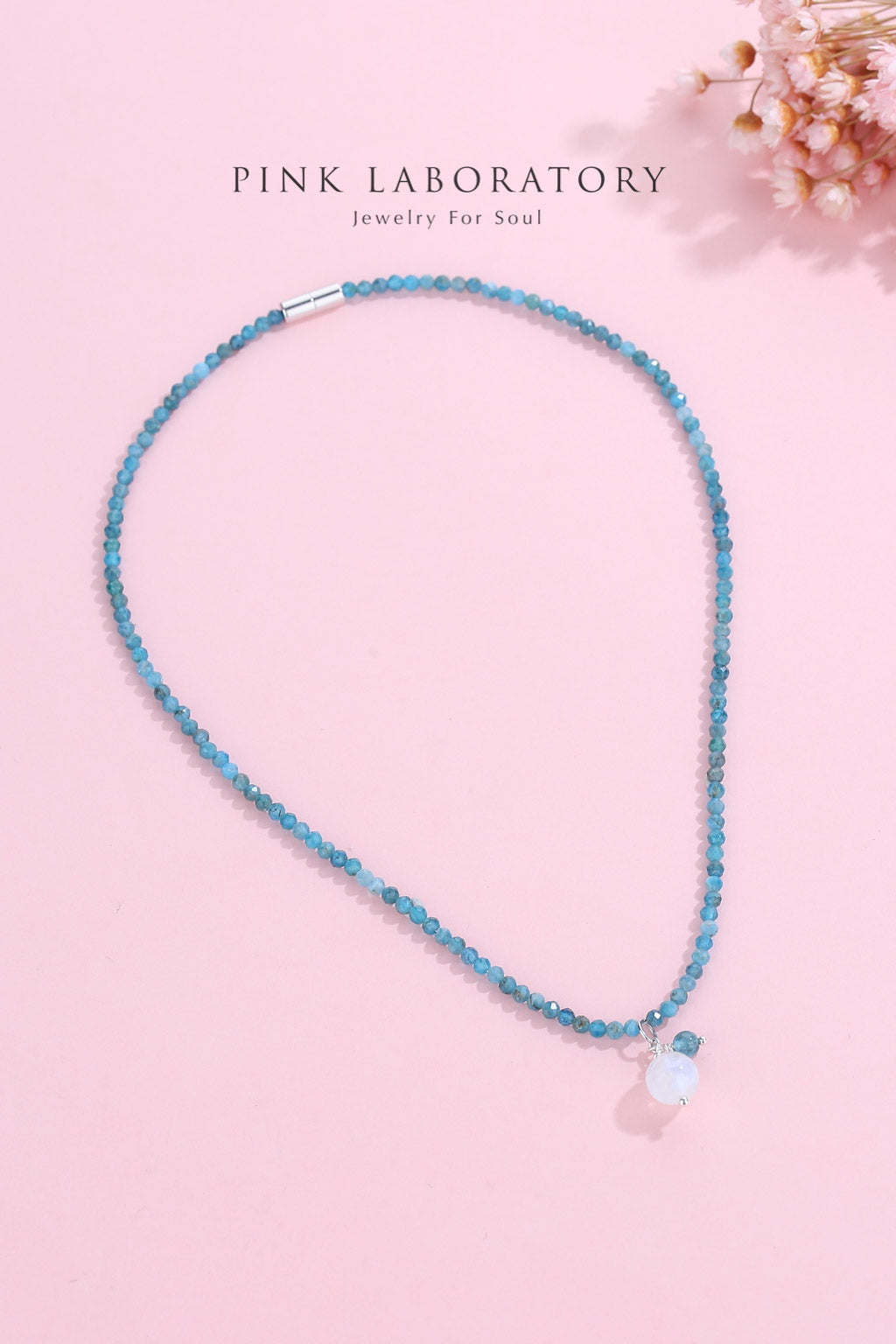 磷灰石月亮石925純銀項鍊