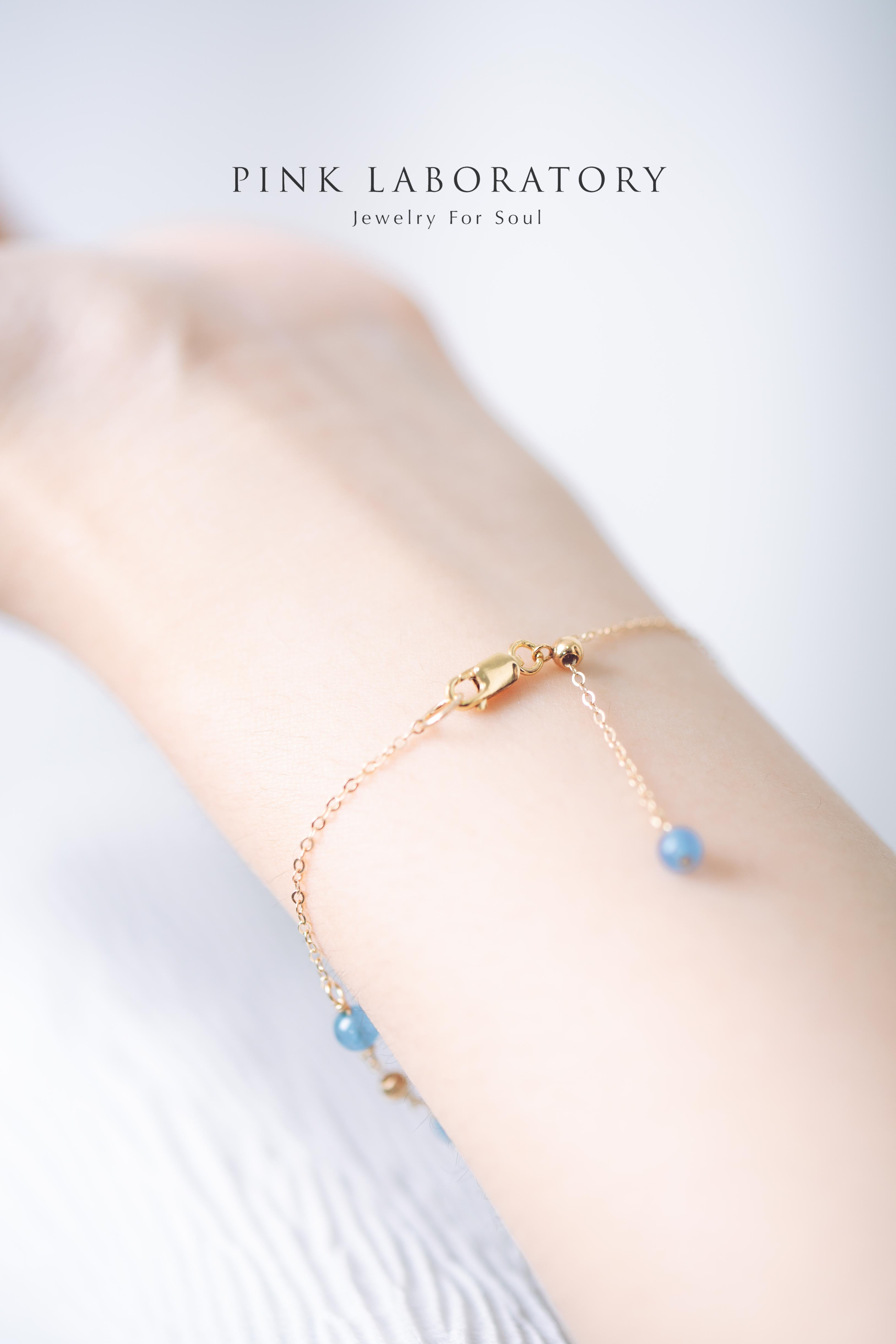 海藍寶手鍊 | 14K包金