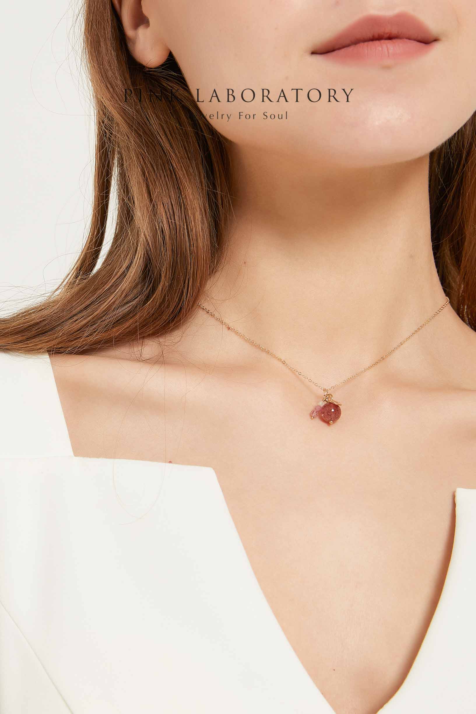 誕生石字母項鍊吊墜 | 14K包金頸鍊