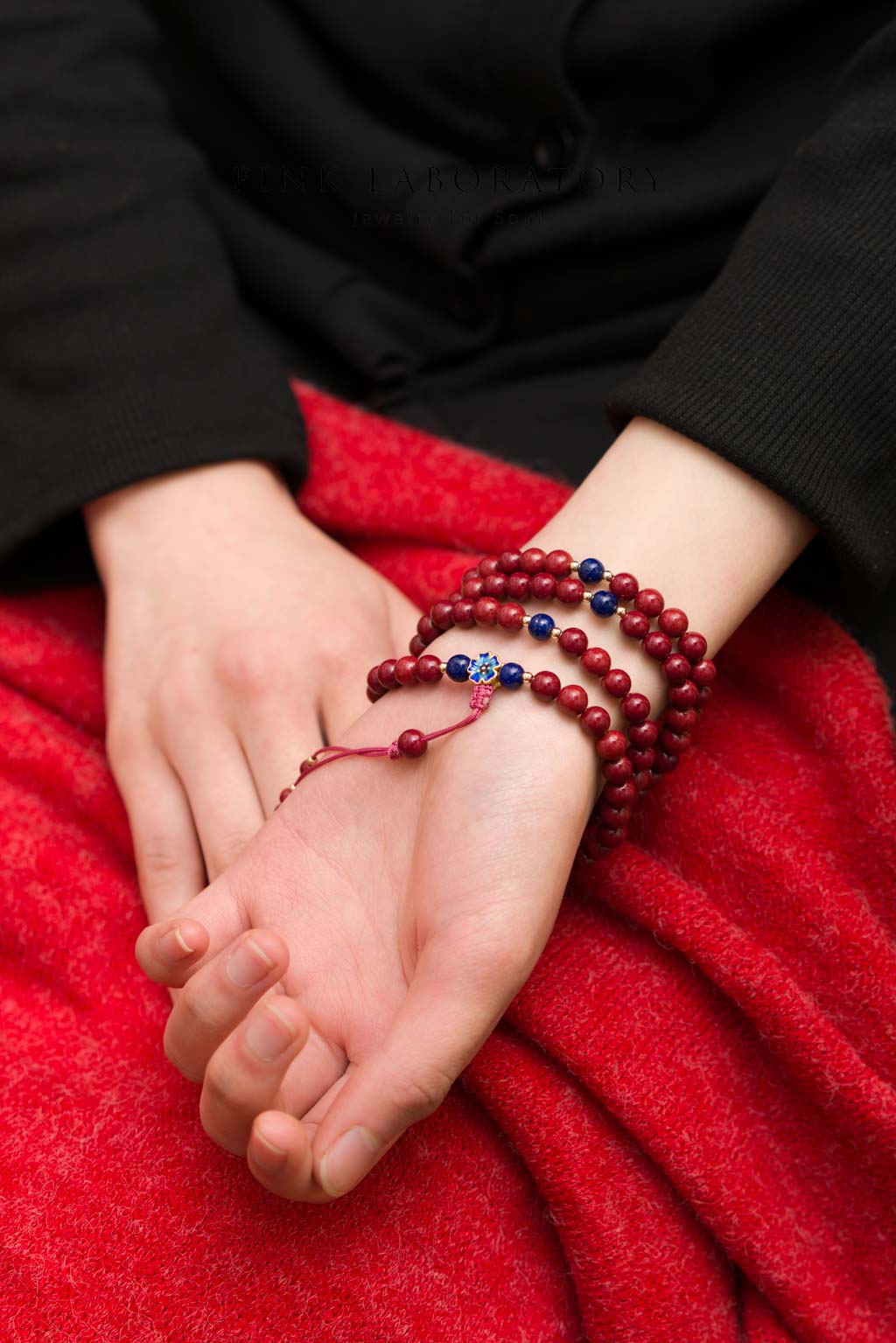 紫金砂硃砂 6mm多圈念珠手鏈 | 108佛珠