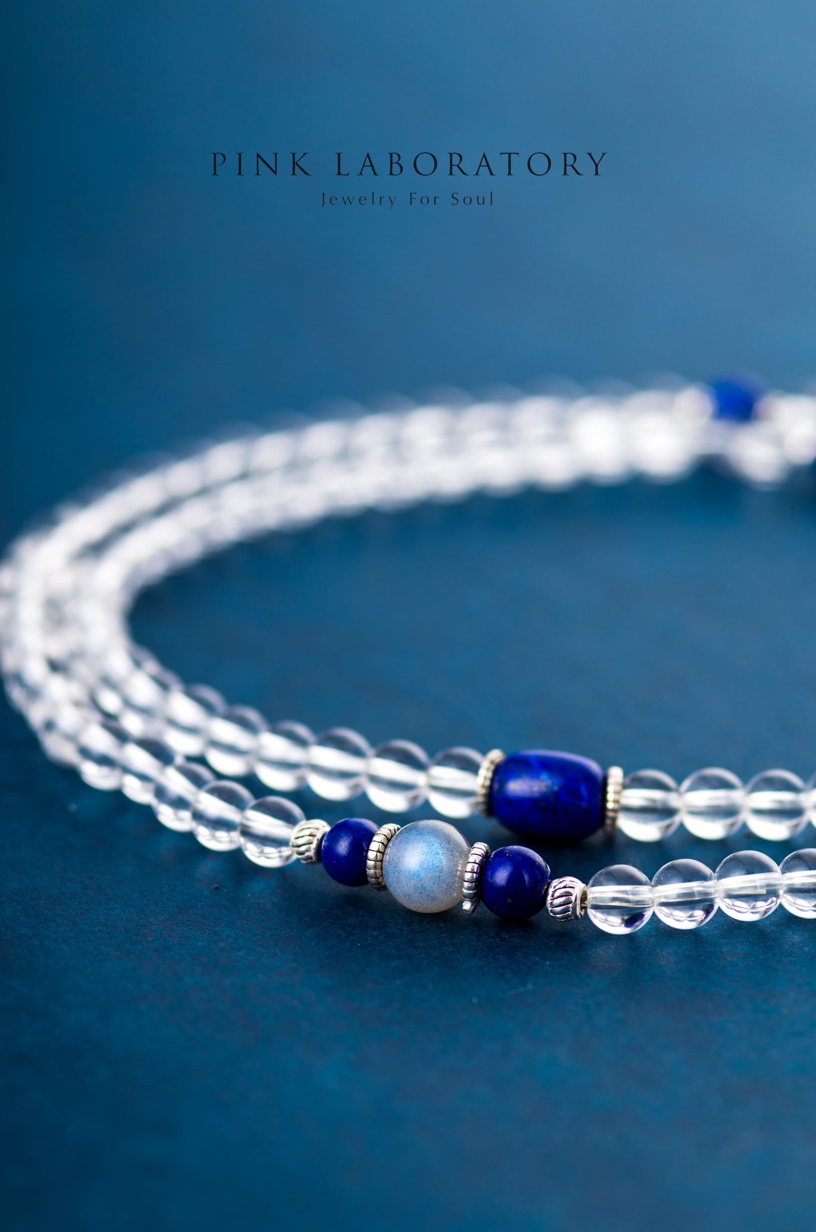 白水晶青金石念珠手鍊 | 108佛珠 | 6mm | 925純銀