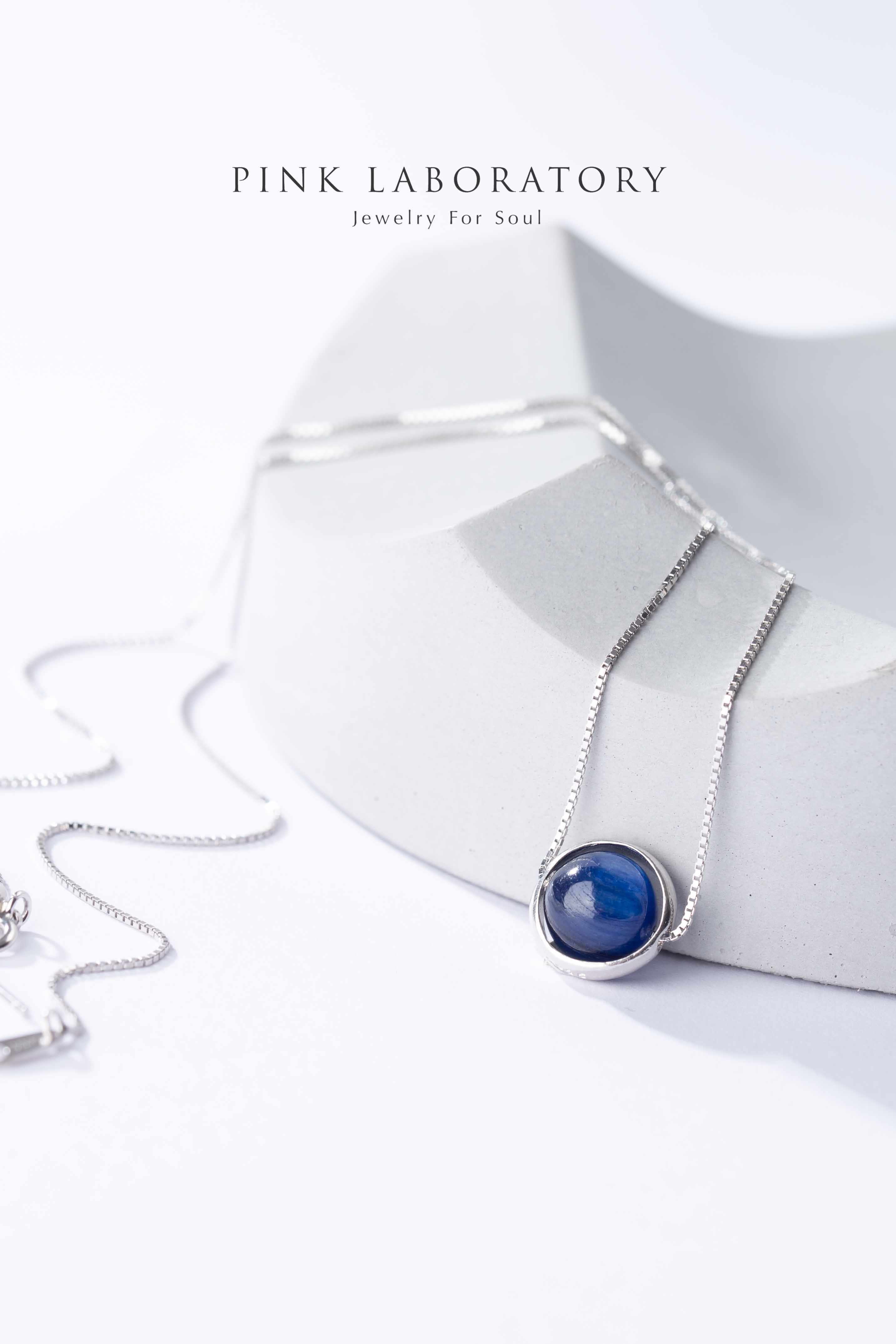 藍晶石925純銀項鍊 - Pink Laboratory