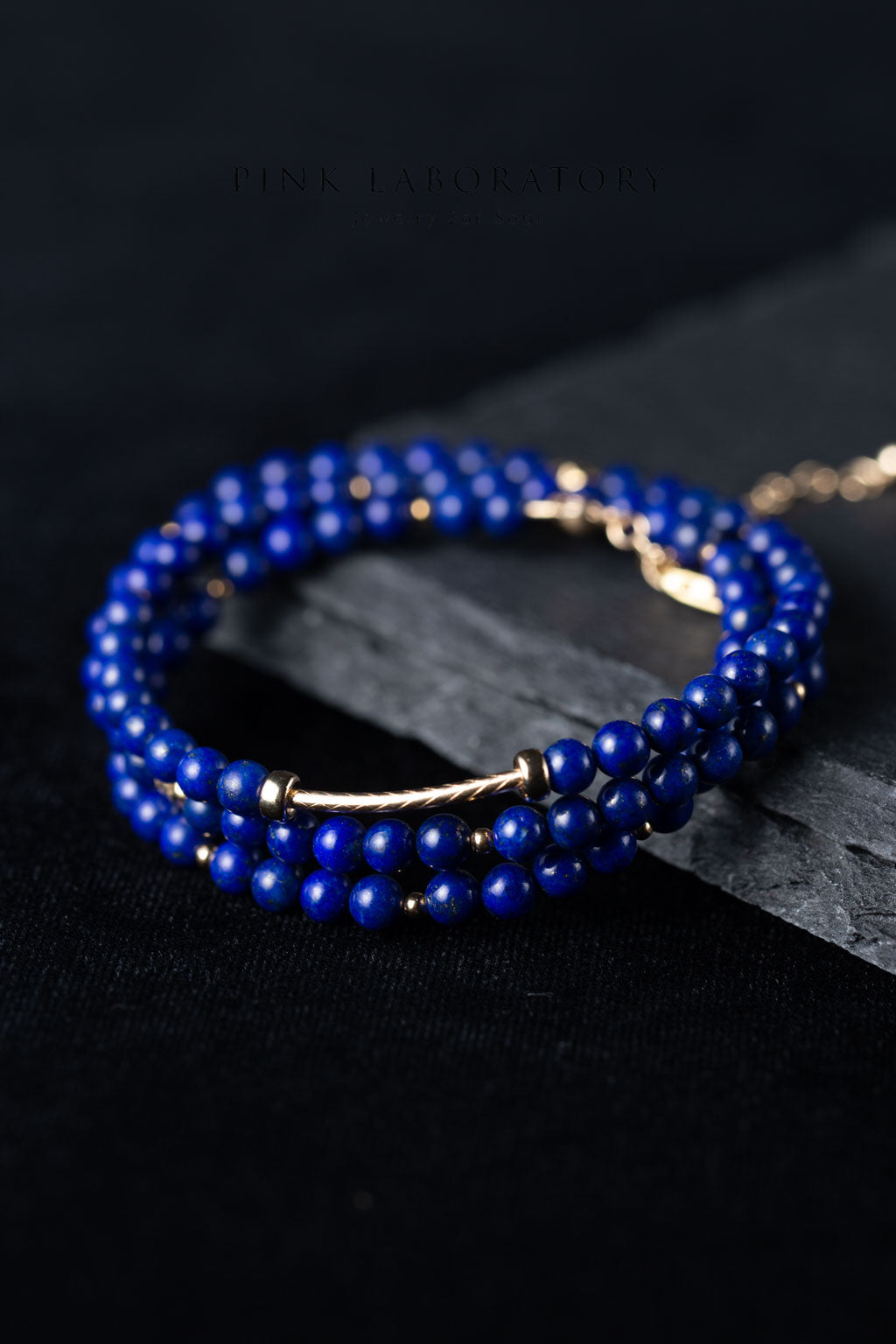 青金石14KGF三圈手鍊