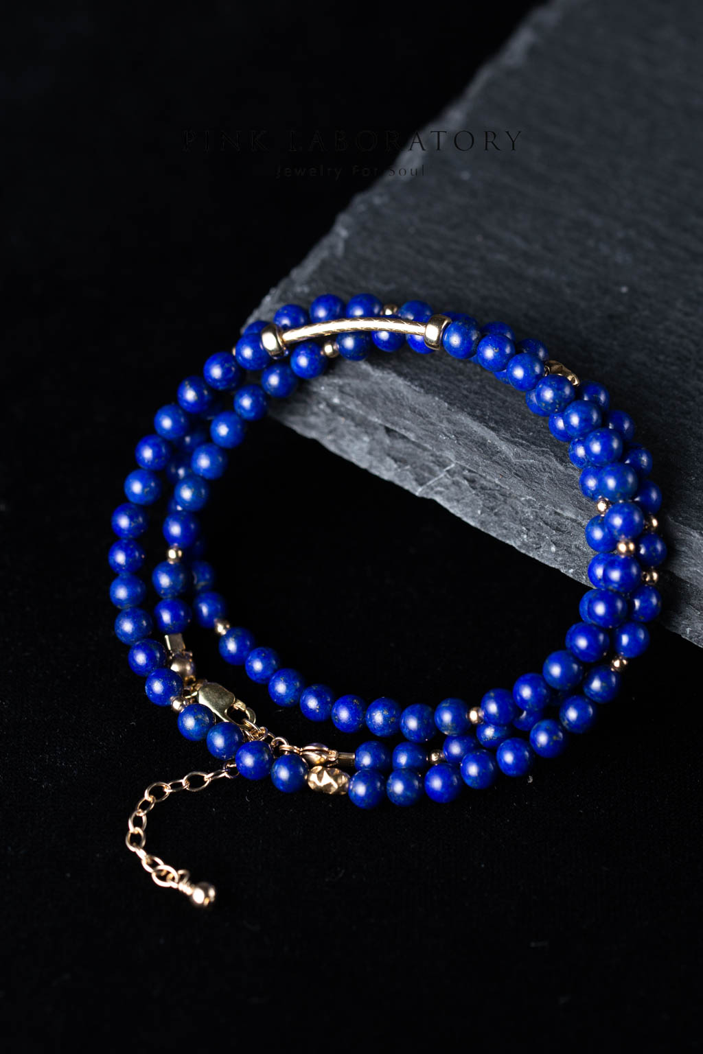 青金石14KGF三圈手鍊