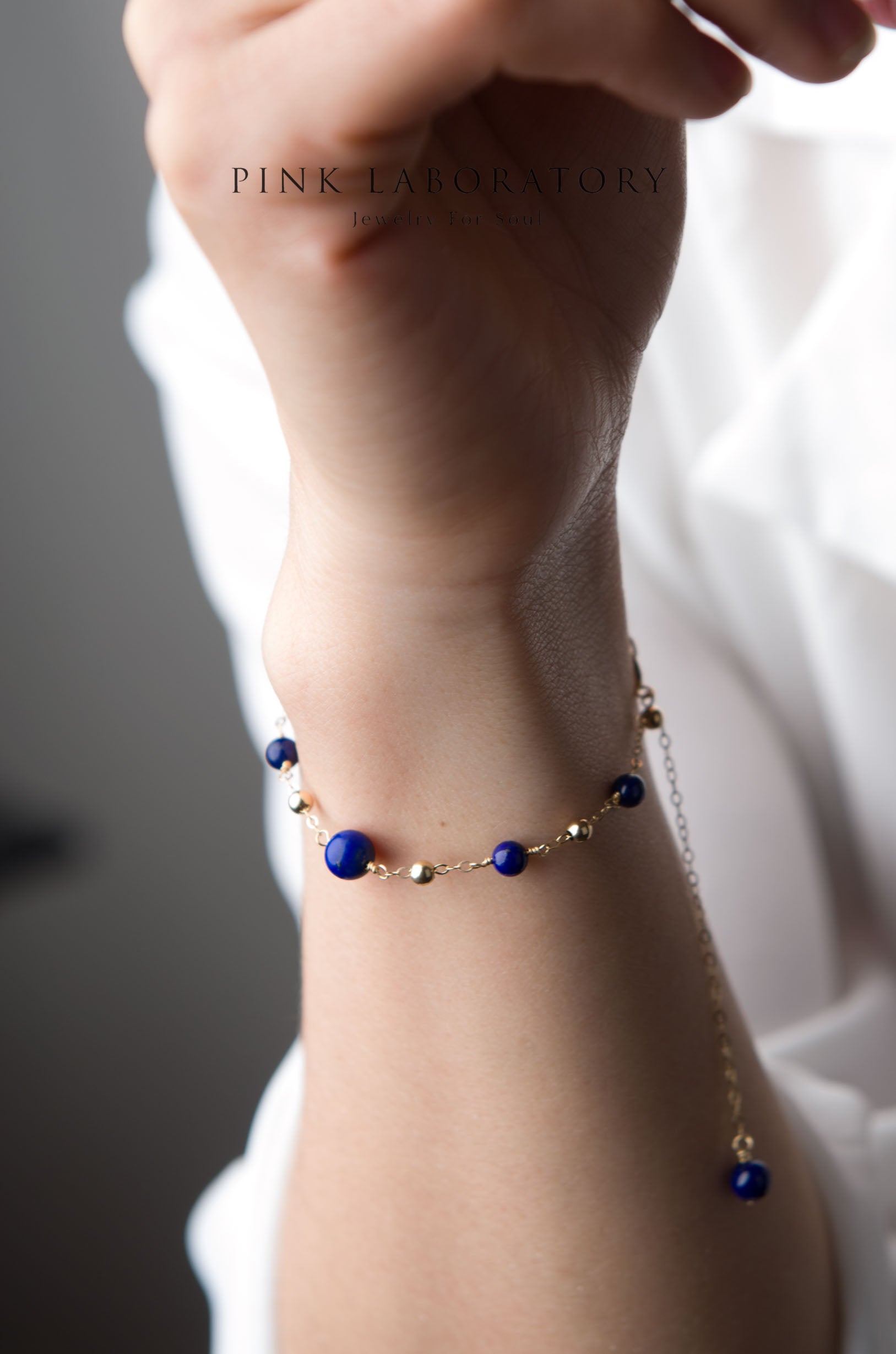 青金石手鍊 | 14K包金手鏈