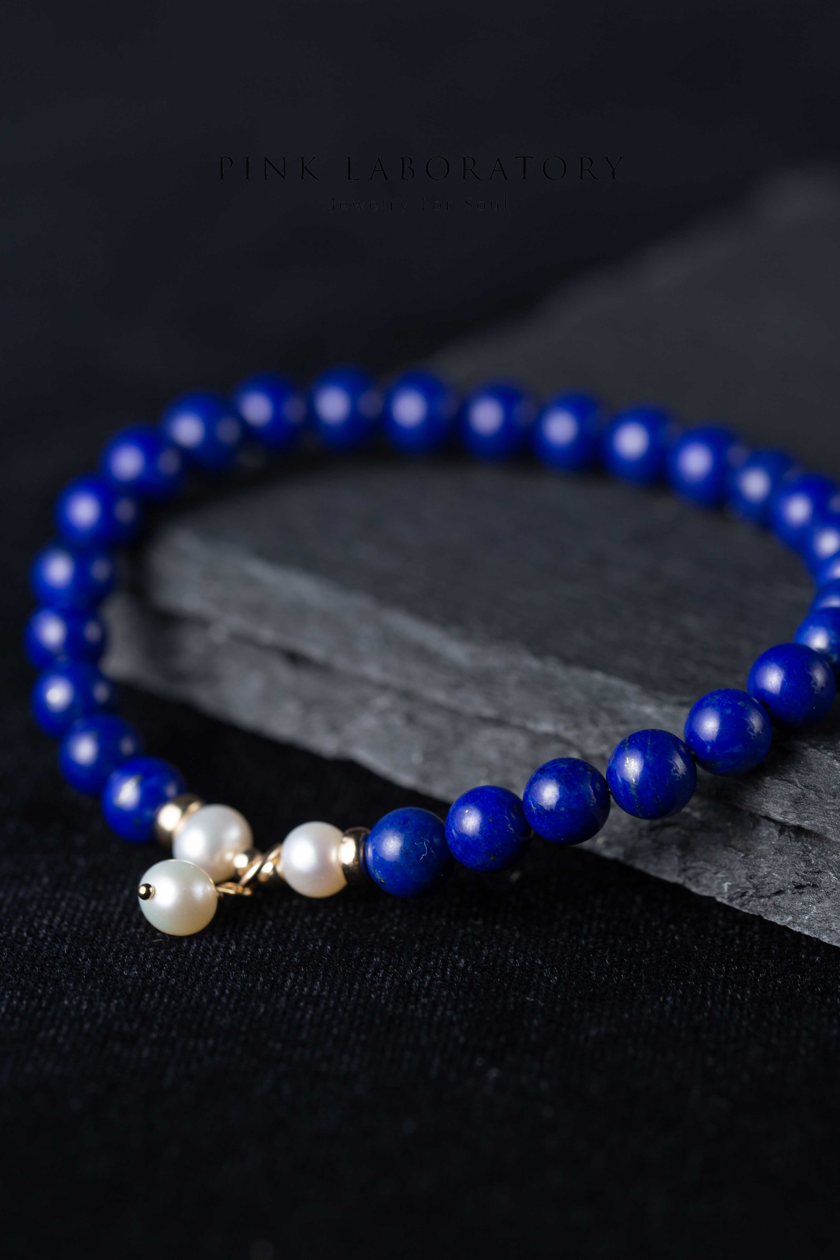 青金石珍珠14KGF手鍊