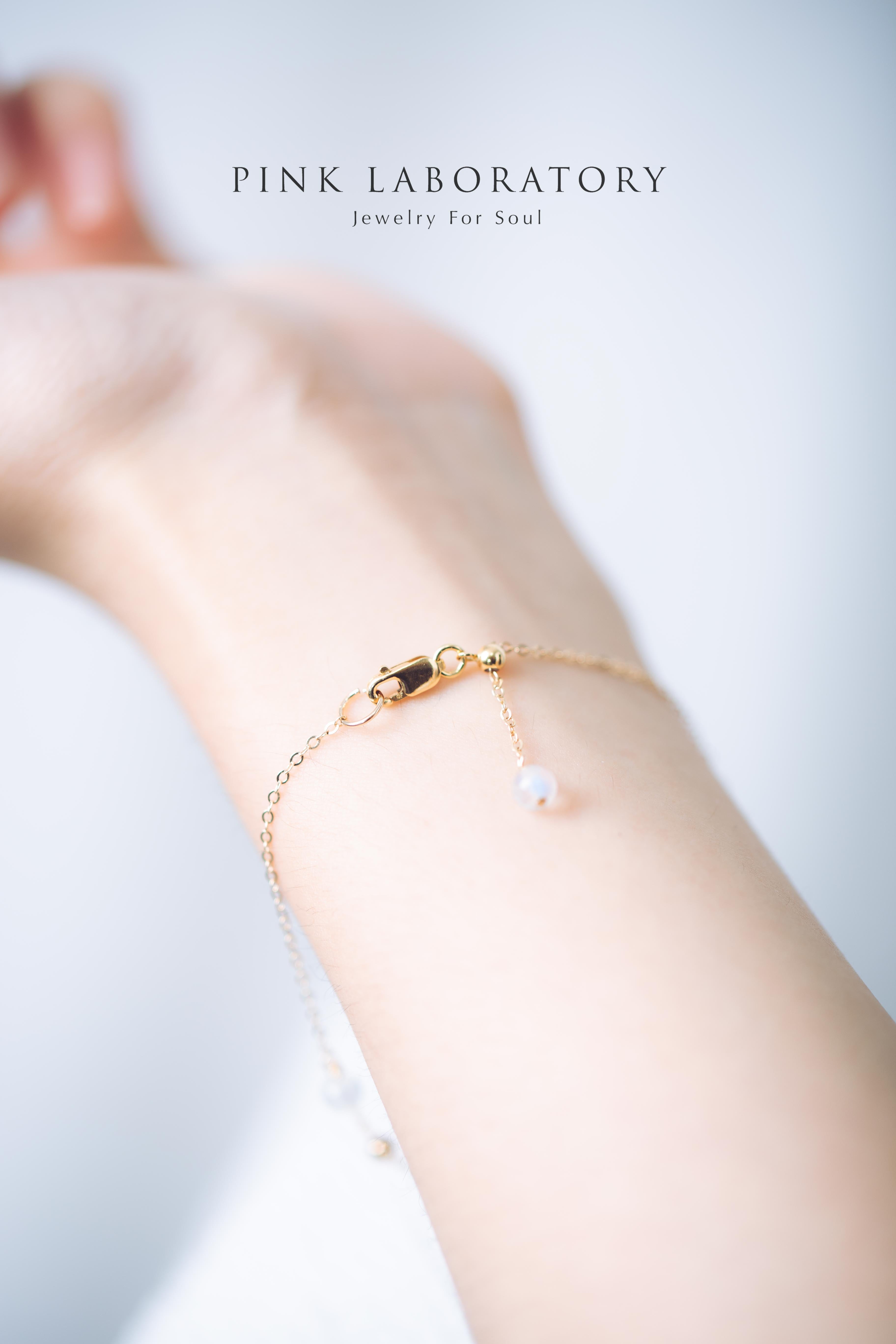 藍光月光石手鍊 | 14K包金