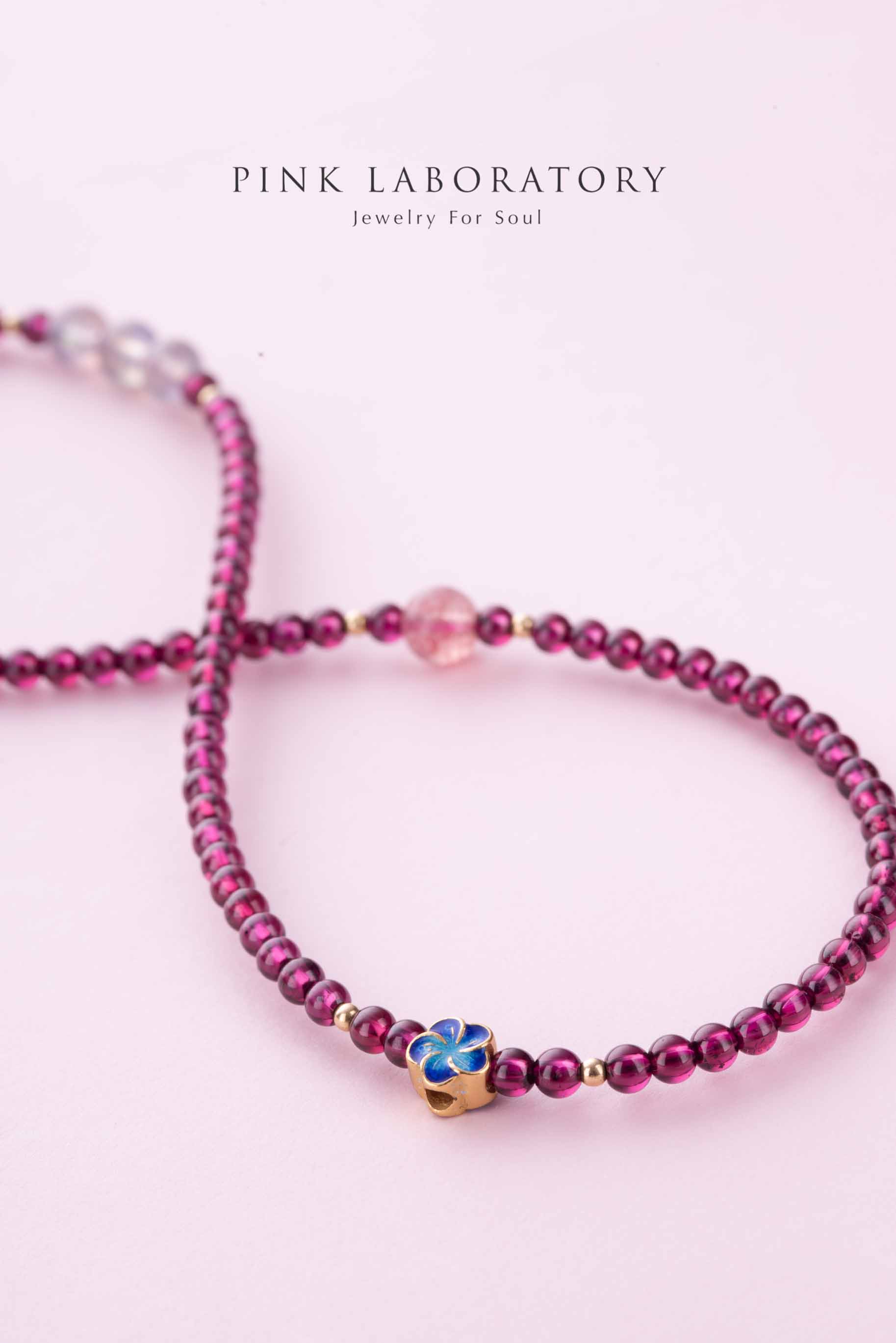 紫牙烏石榴石4mm手鍊